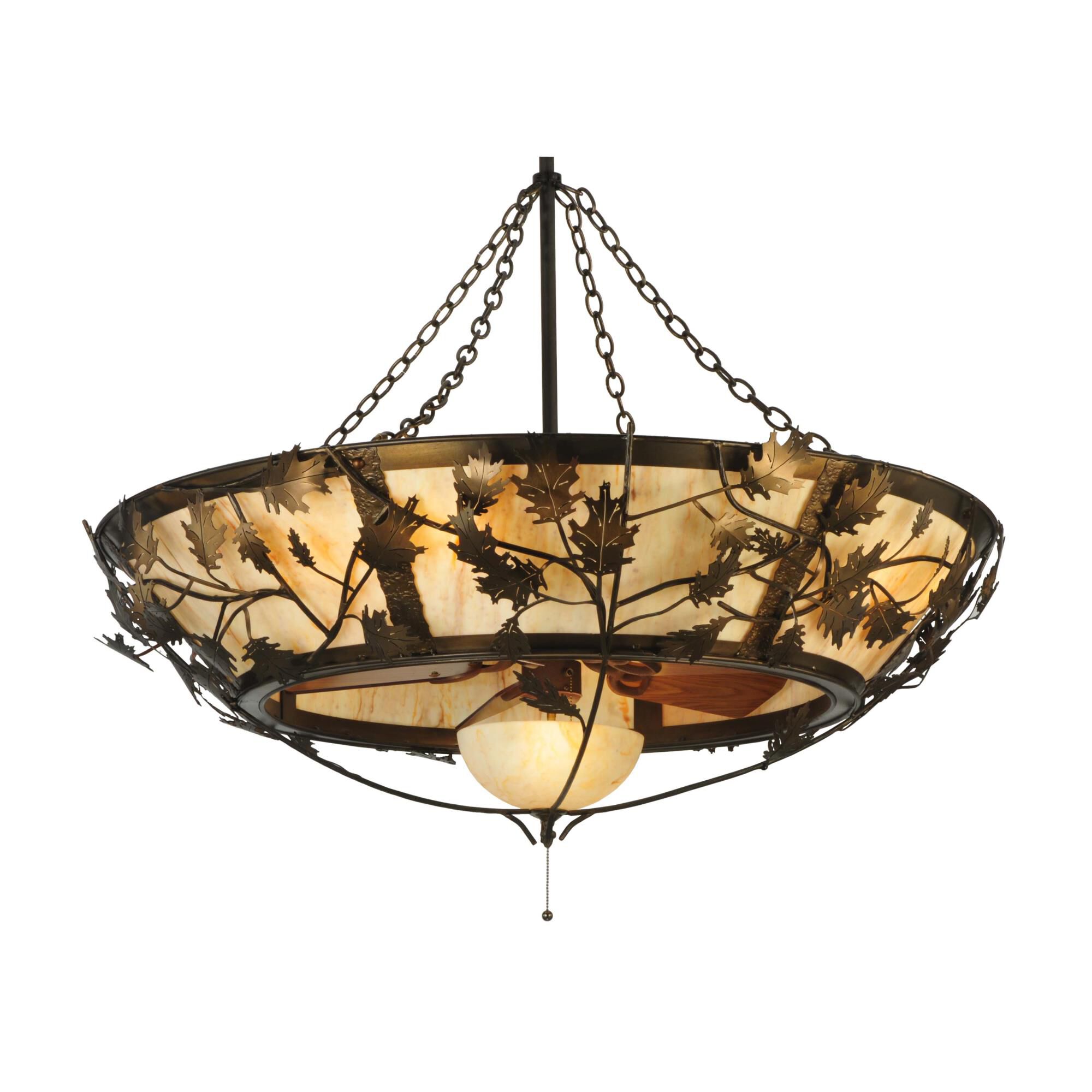 Oak Branch 50 Inch Chandelier Ceiling Fan by Meyda Lighting