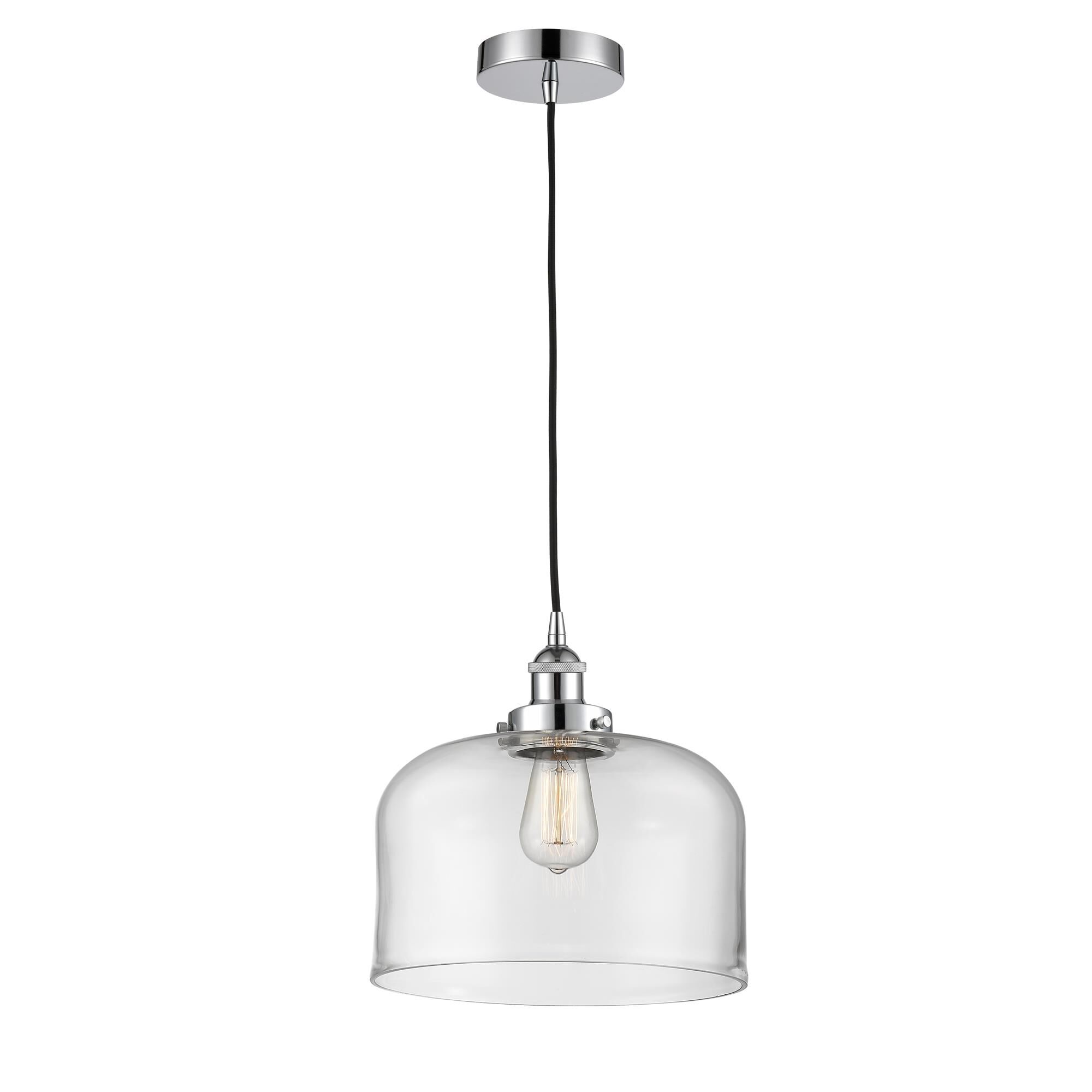 Shown in Polished Chrome finish and Clear X-Large Bell glass