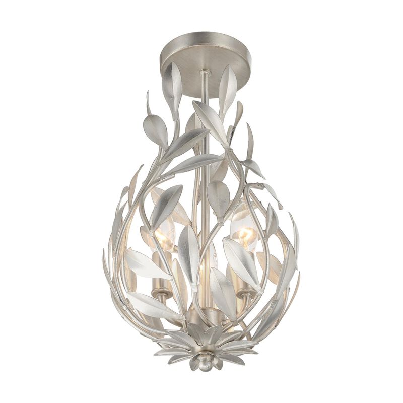 Broche 9 Inch 3 Light Semi Flush Mount by Crystorama