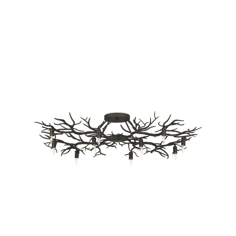 Rainforest 43 Inch 10 Light Semi Flush Mount by Currey and Company