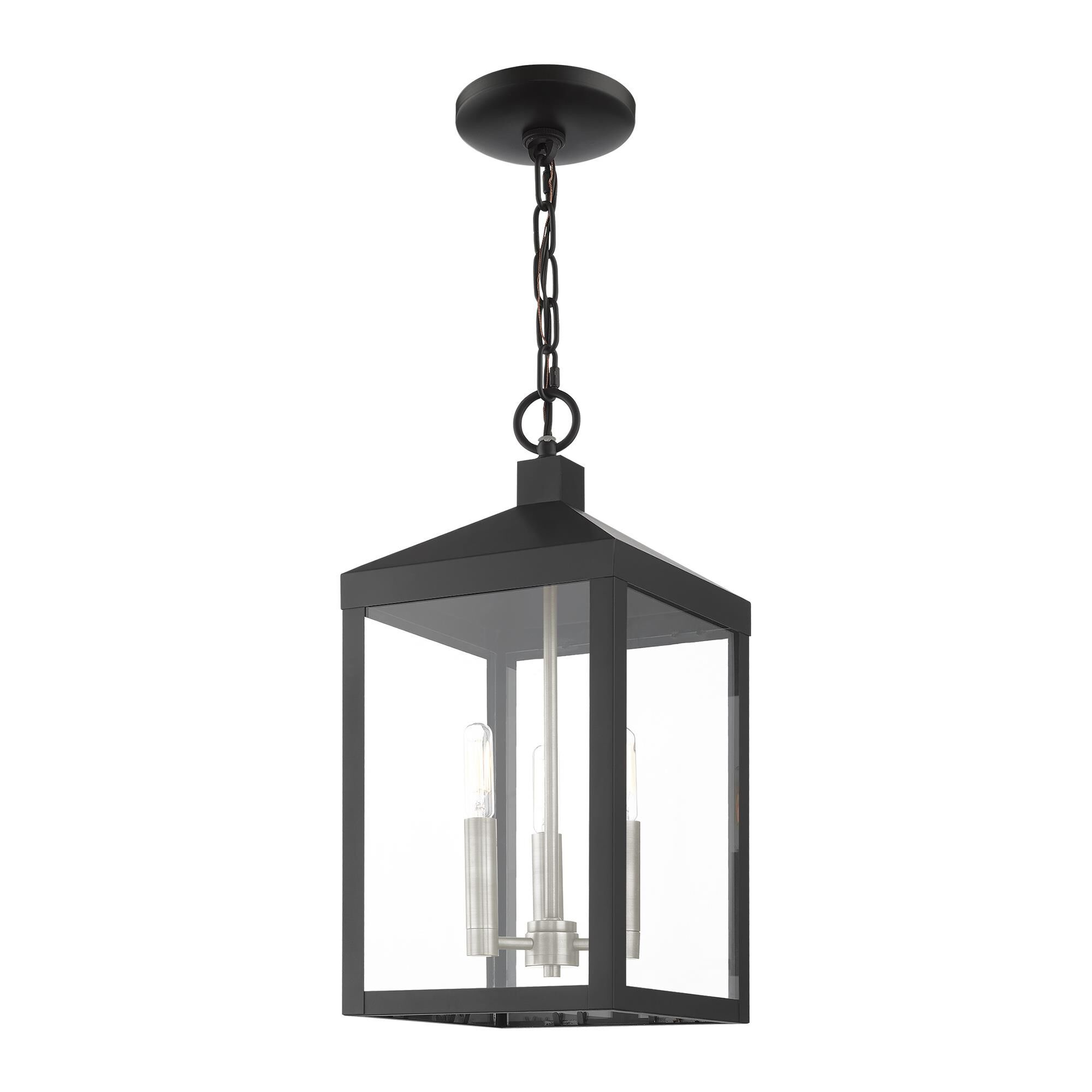 Nyack 18 Inch Tall 3 Light Outdoor Hanging Lantern by Livex Lighting