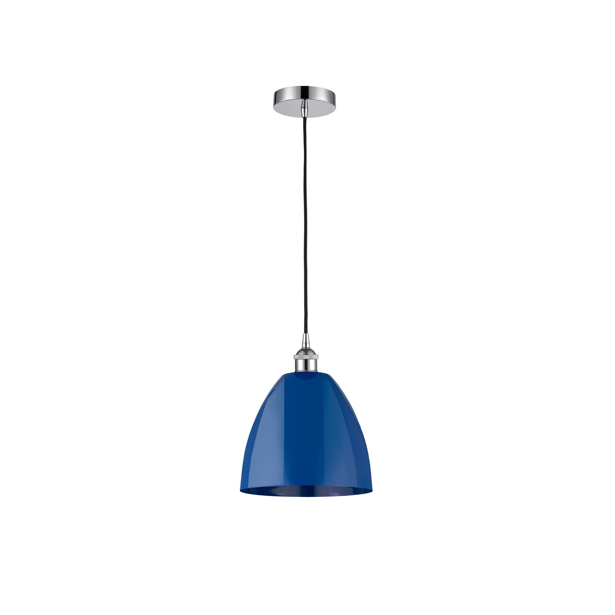 Shown in Polished Chrome finish and Blue Dome shade