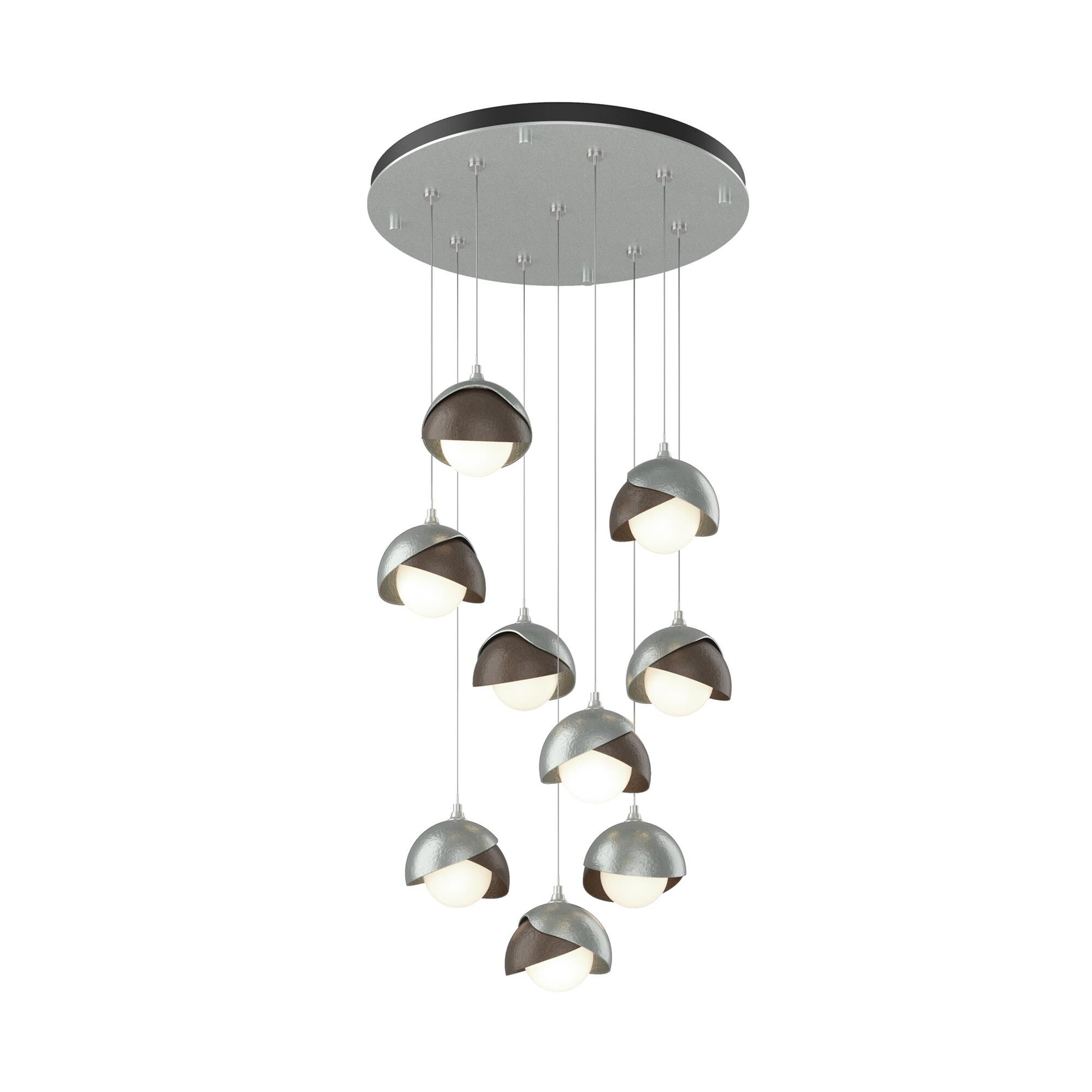 Shown in Vintage Platinum finish and Opal (Gg) glass and Bronze (05) accent