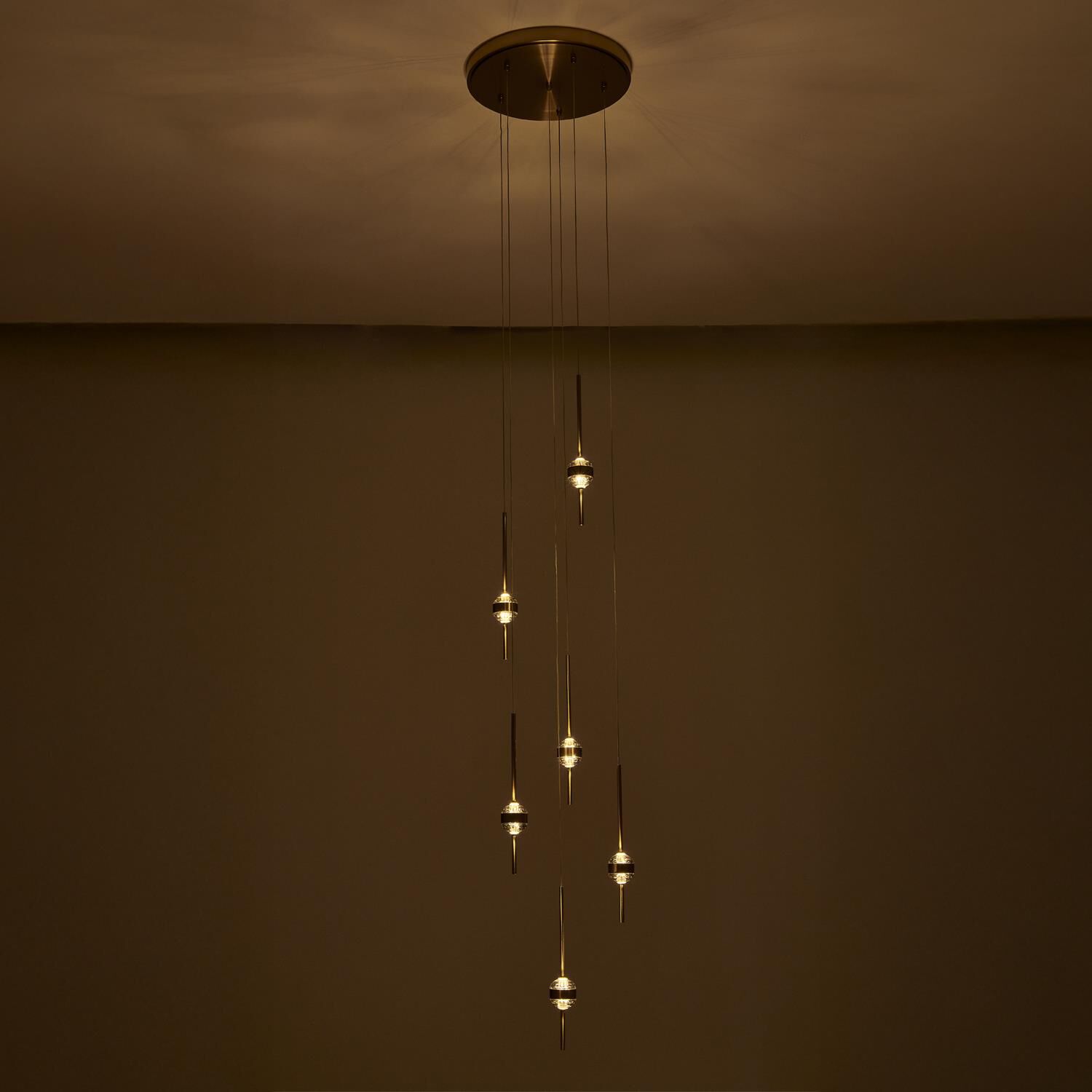 Shown in Winter Brass finish and Firenze Clear crystal