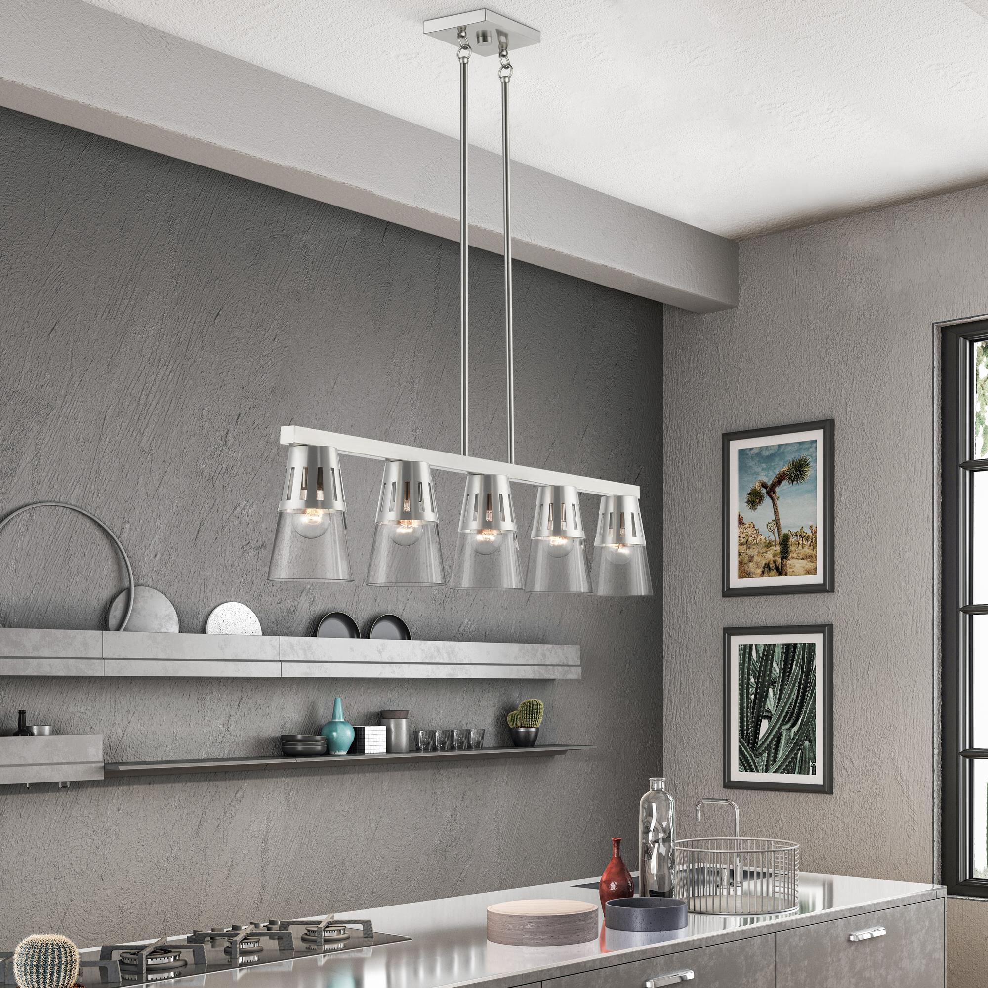 Bennington 42 Inch 5 Light Linear Suspension Light by Livex Lighting