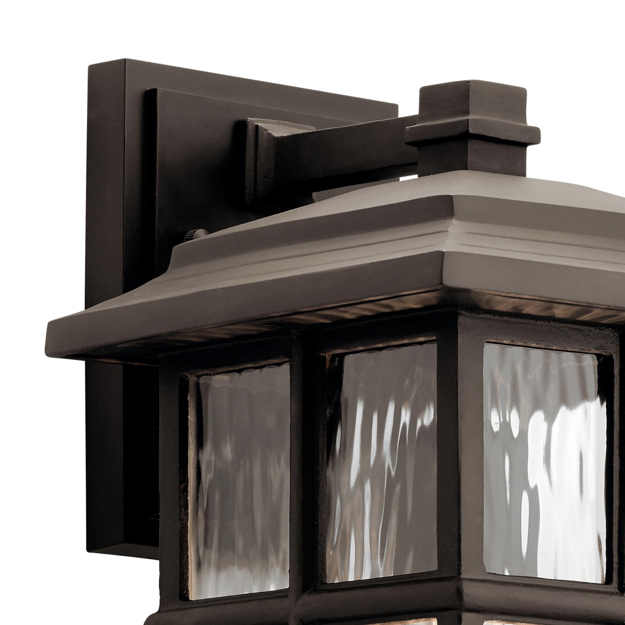 Shown in Olde Bronze finish and Clear Hammered glass