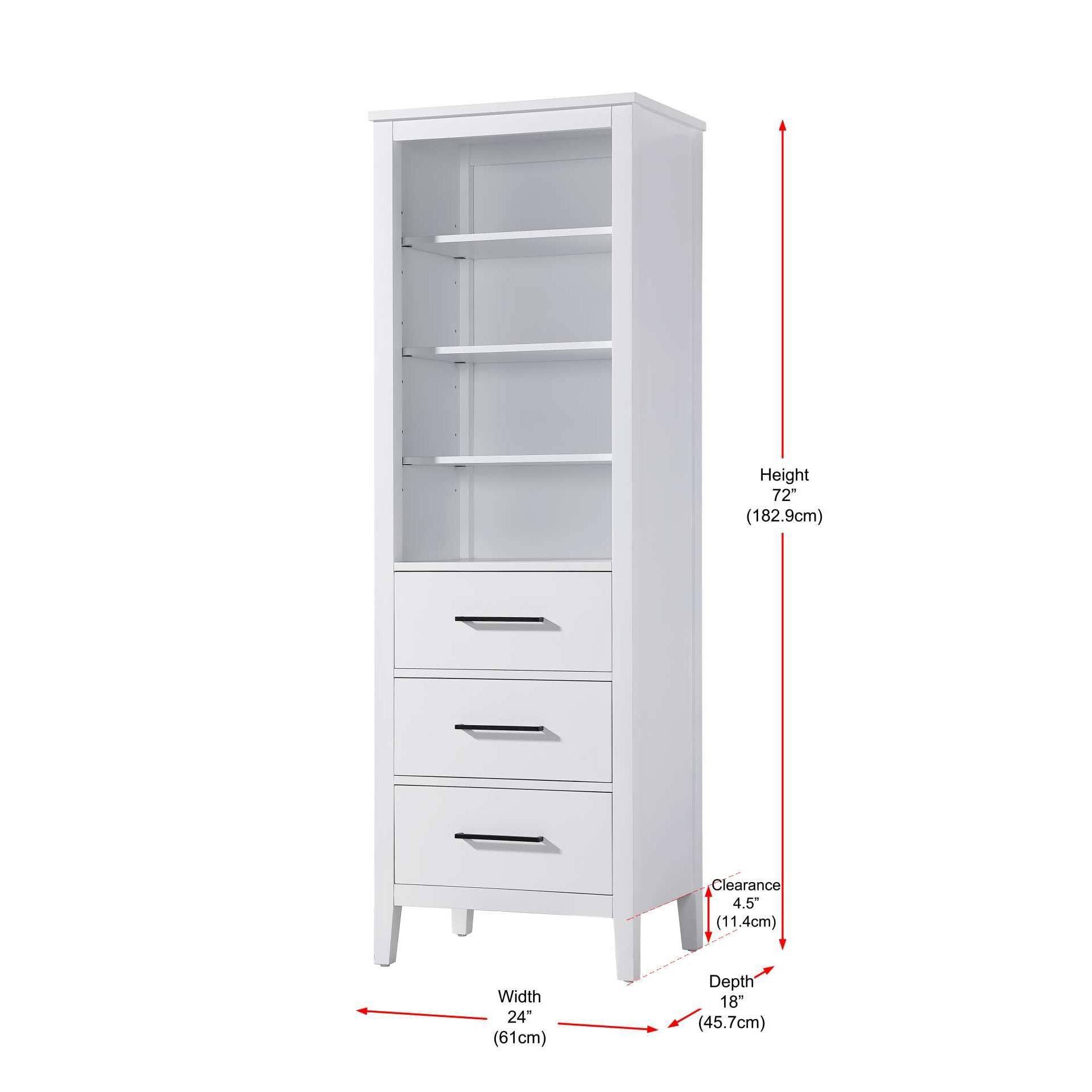 Millie 72 Inch Storage Cabinet by Elegant Decor