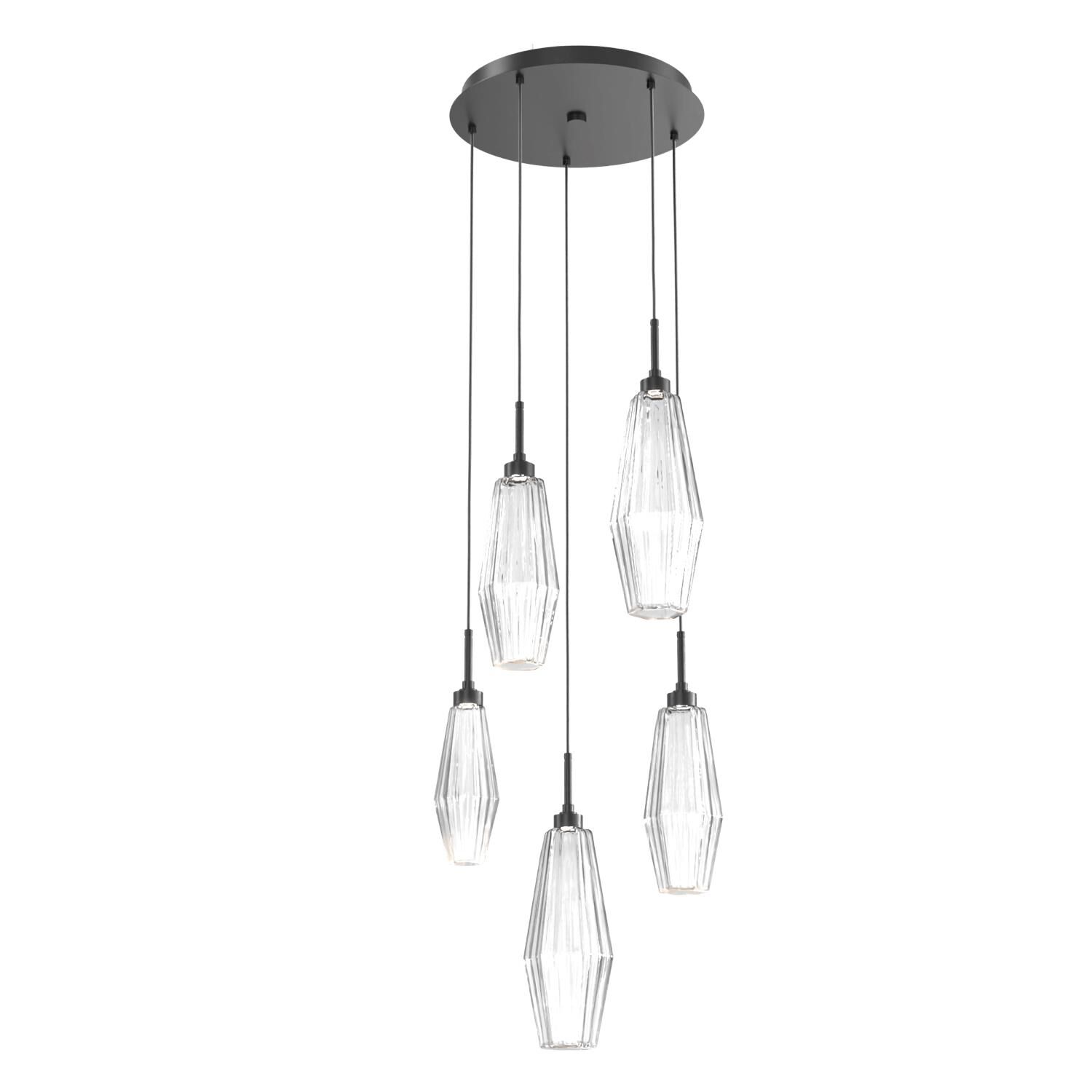Aalto 19 Inch 5 Light LED Multi Light Pendant by Hammerton Studio