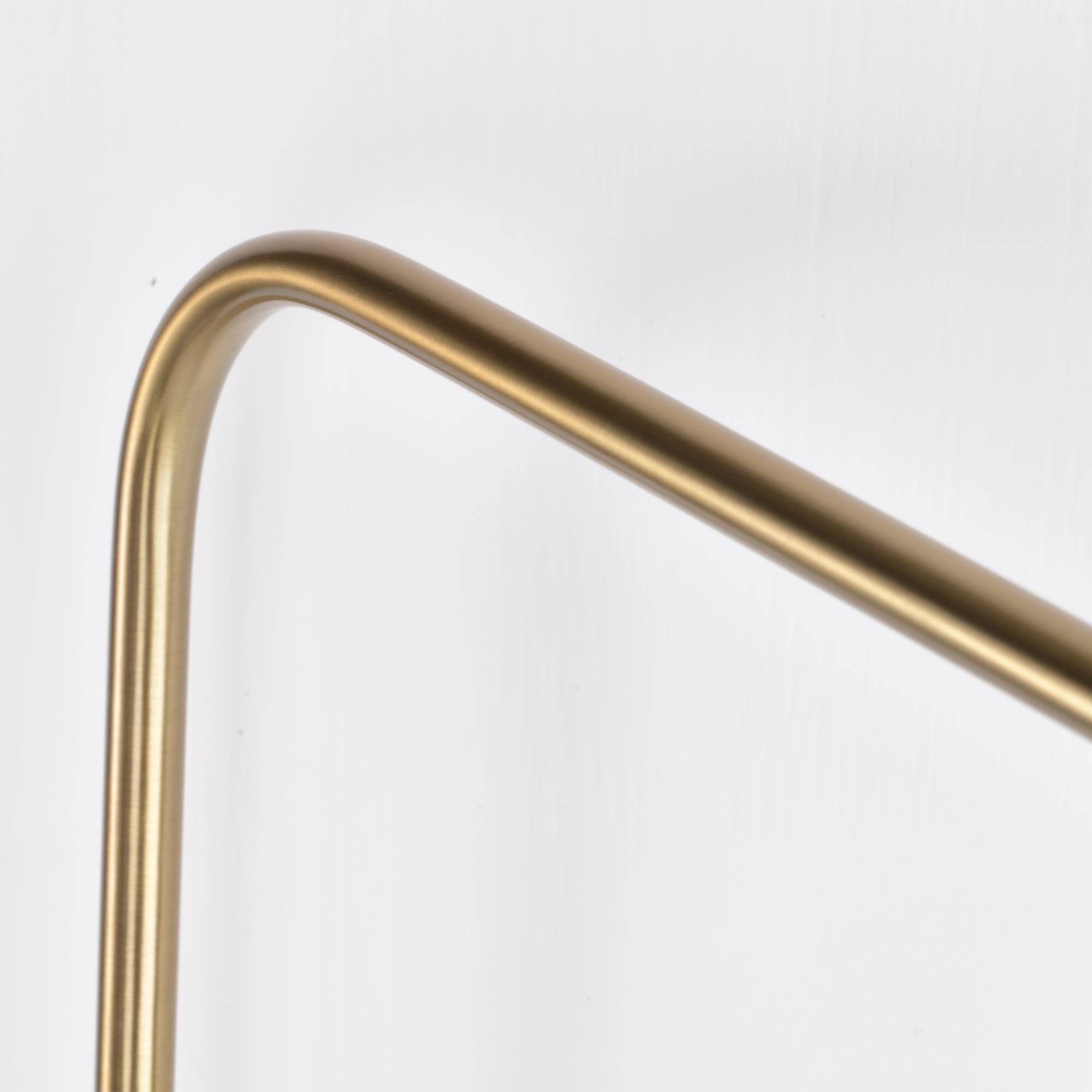 Shown in Matte White and Burnished Brass finish