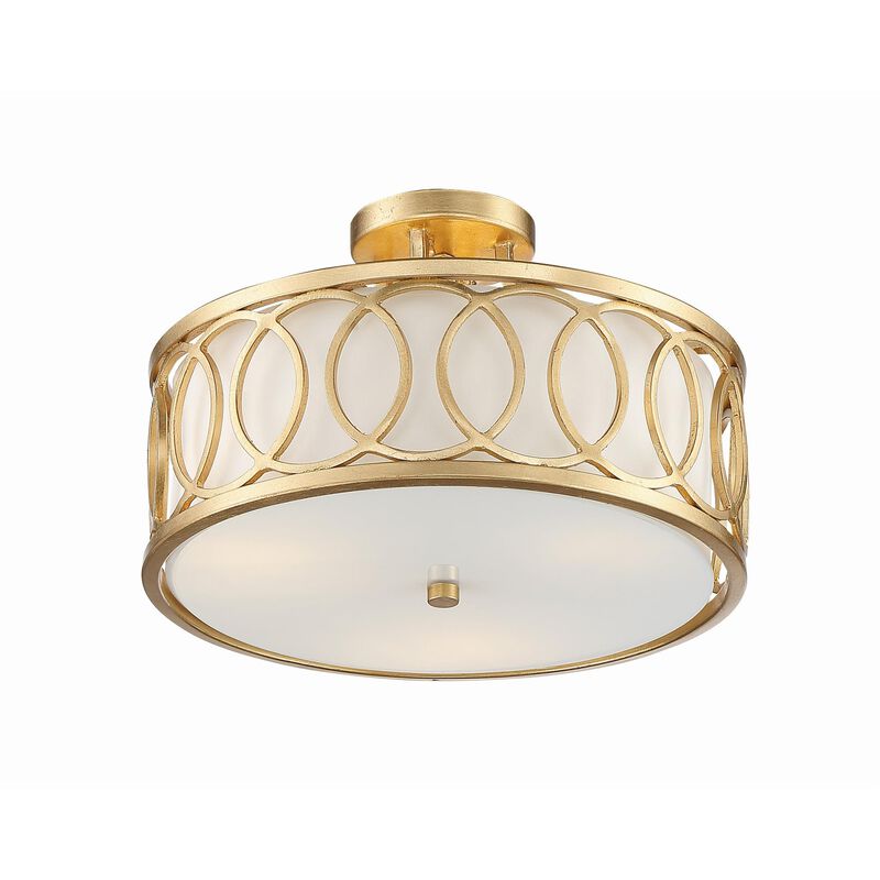Libby Langdon Graham 15 Inch 3 Light Semi Flush Mount by Crystorama