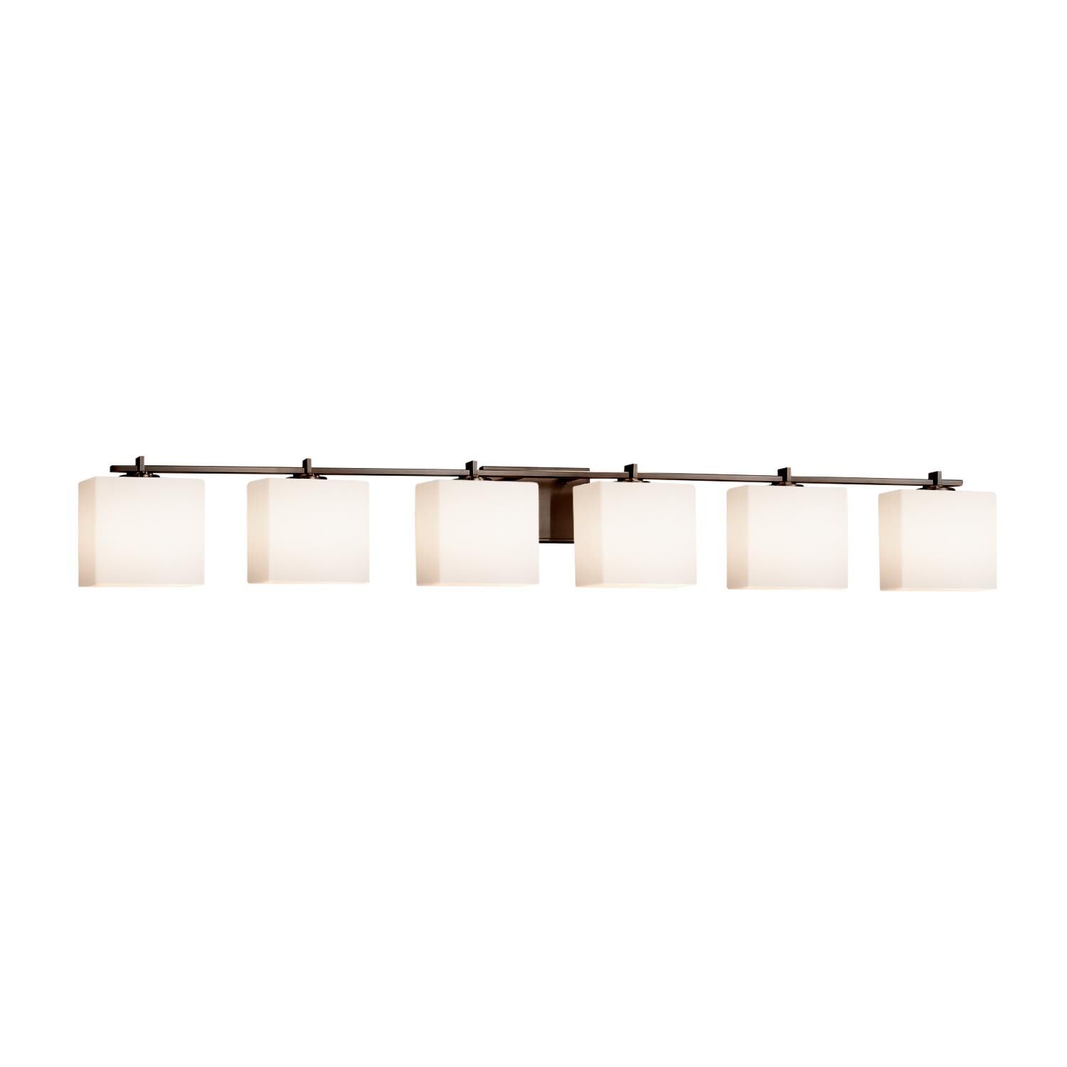 Fusion 56 Inch 6 Light Bath Vanity Light by Justice Design Group