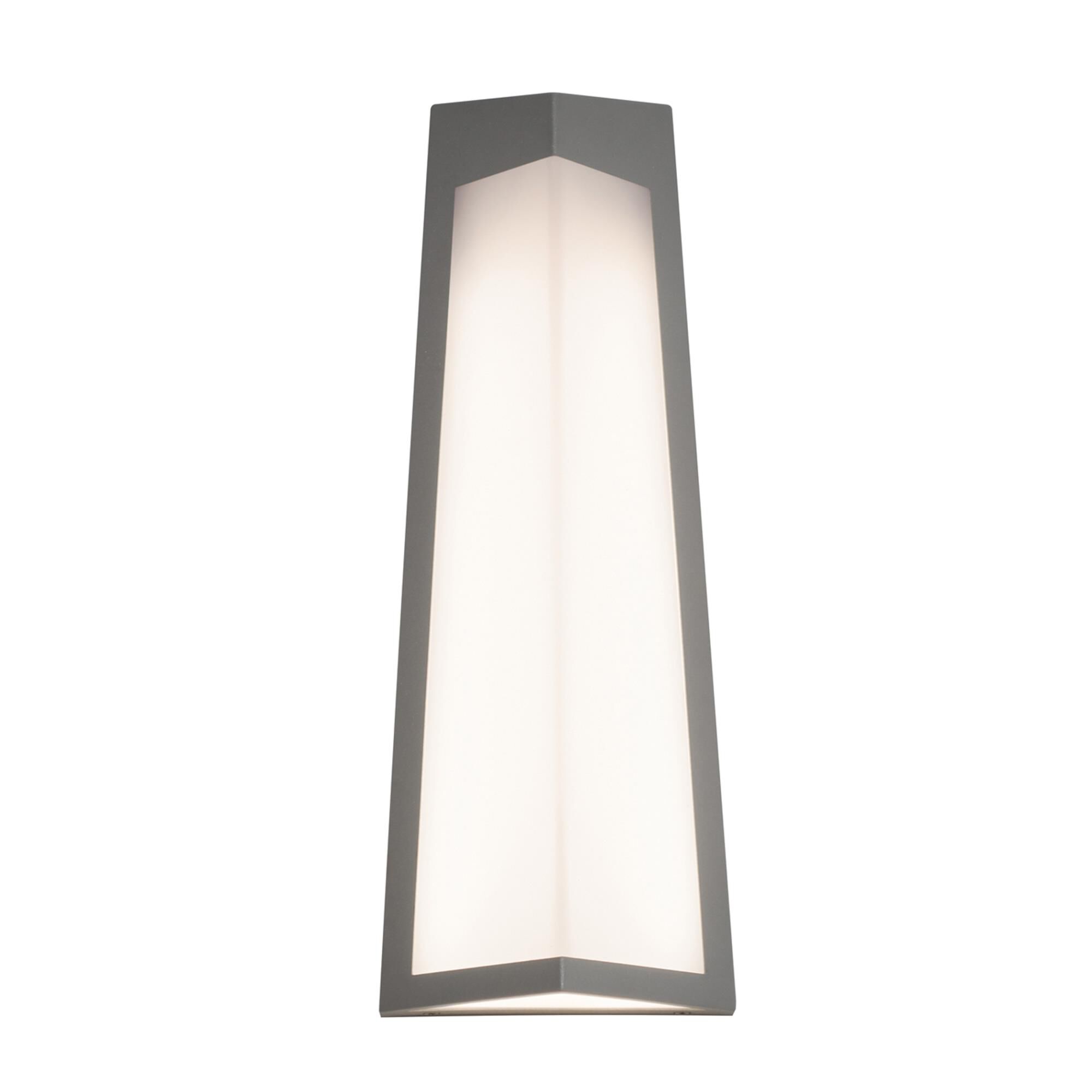 Shown in Textured Grey finish and White Acrylic glass and 120-277 Volt Dimmer accent