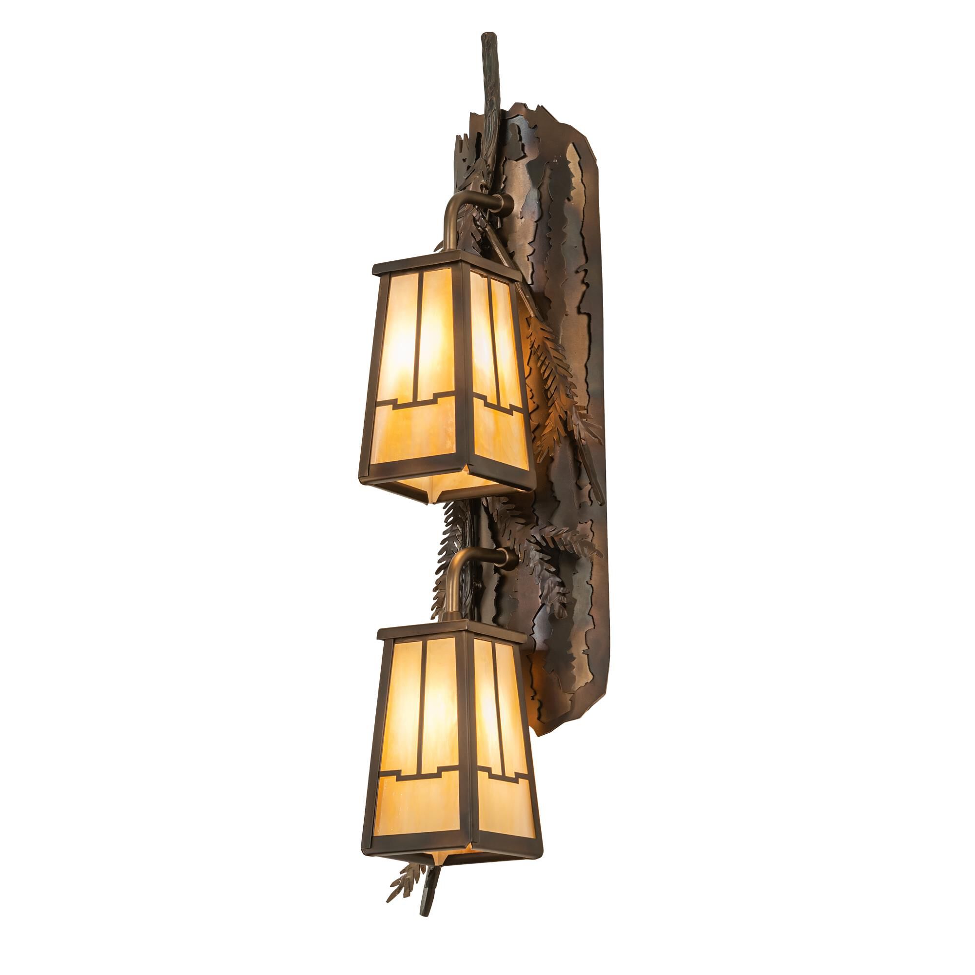 Pine Branch 25 Inch Tall 2 Light Outdoor Wall Light by Meyda Lighting