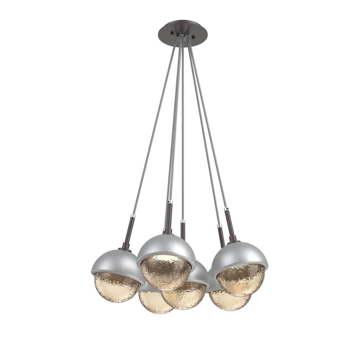 Levi Wilson Cabochon 19 Inch Multi Pendant Light by Hammerton Studio