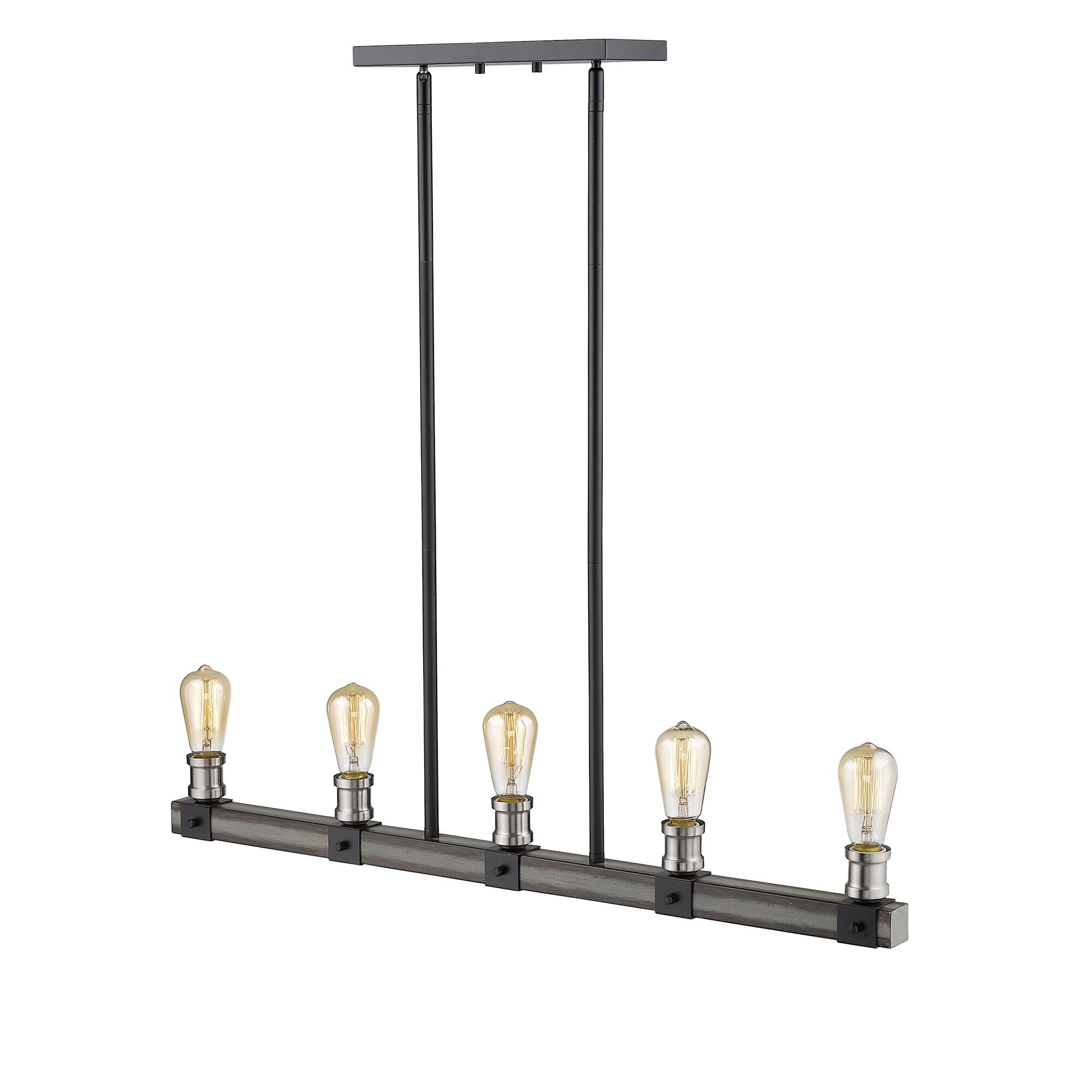 Shown in Ashen Barnboard finish and --- glass and --- shade