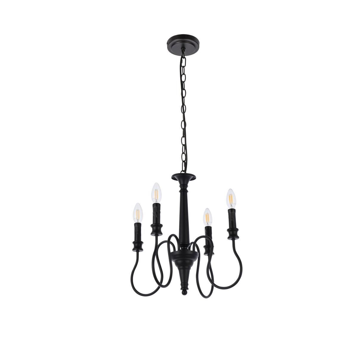 Flynx 17 Inch 4 Light Mini Chandelier by Elegant Lighting