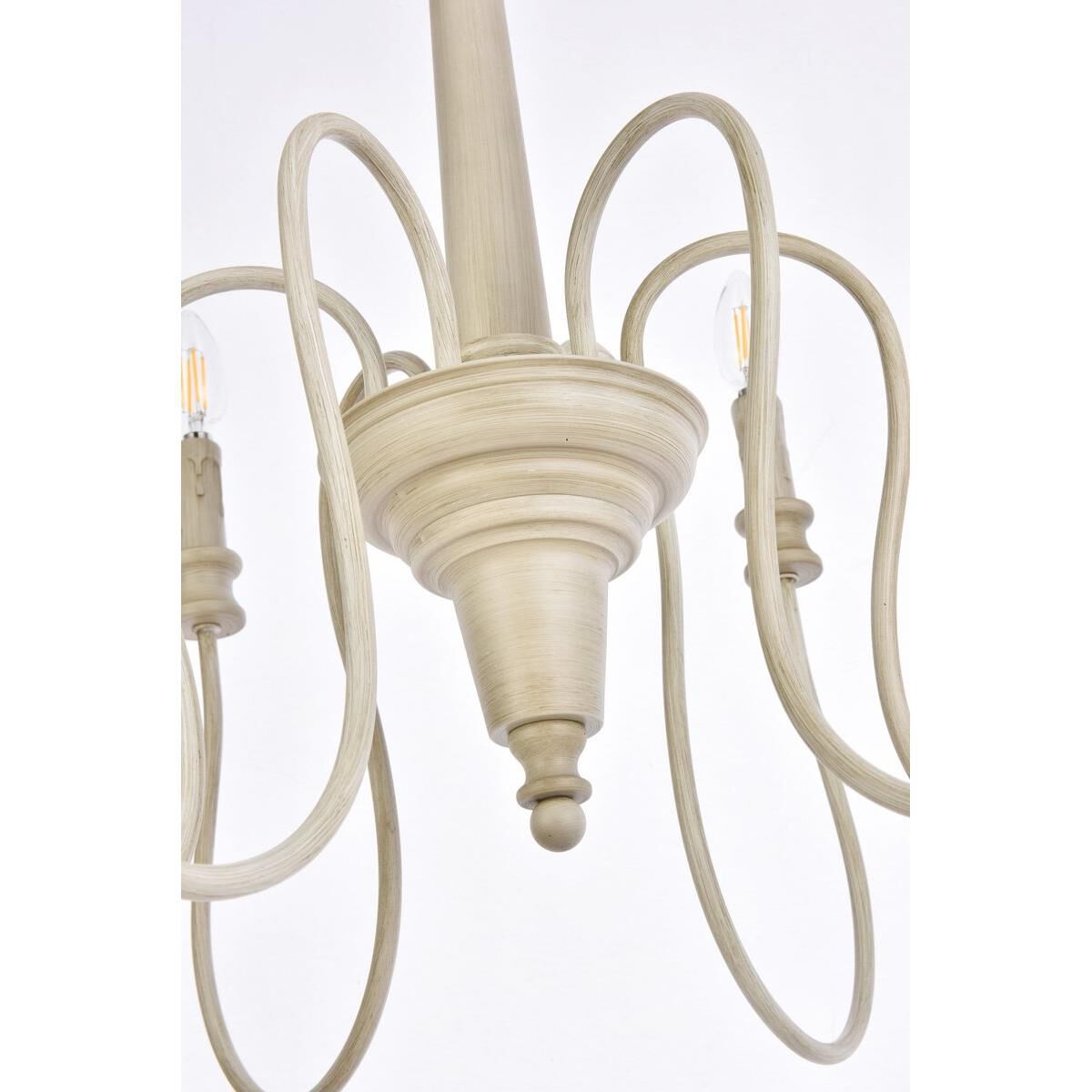 Flynx 26 Inch 6 Light Chandelier by Elegant Lighting