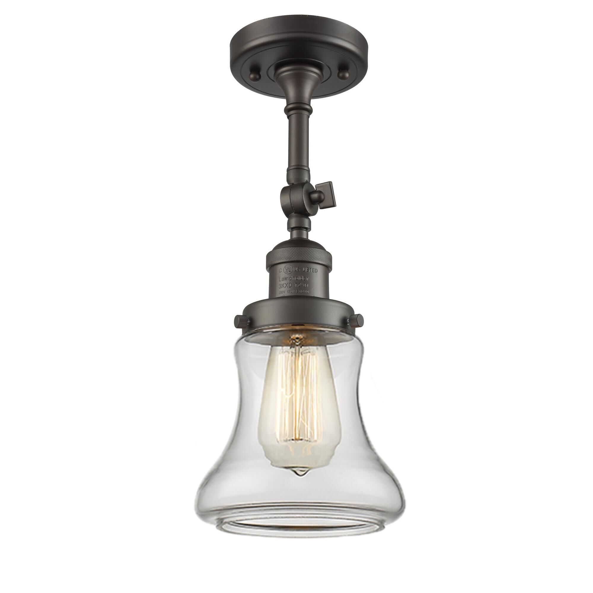 Shown in Oil Rubbed Bronze finish and Clear glass