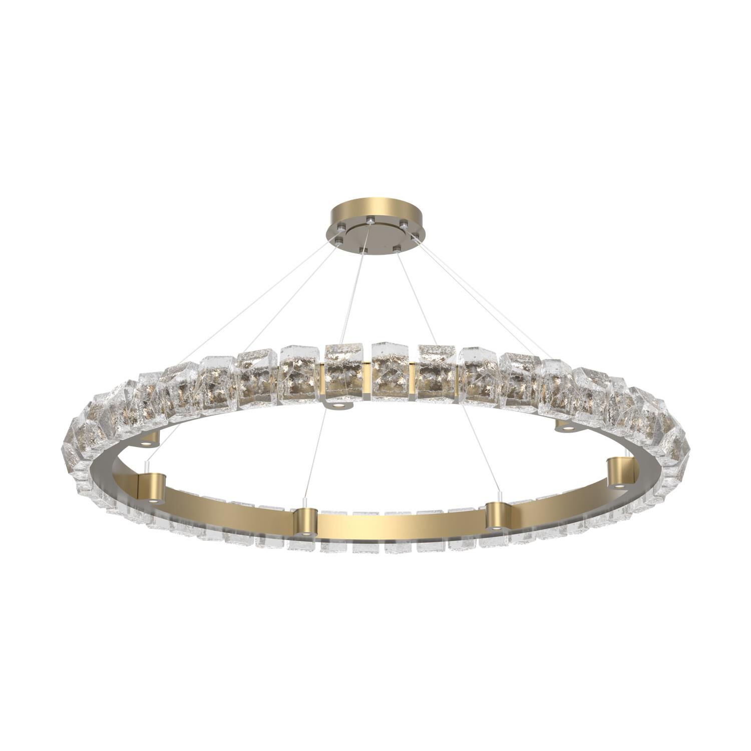 Shown in Gilded Brass finish and Clear glass