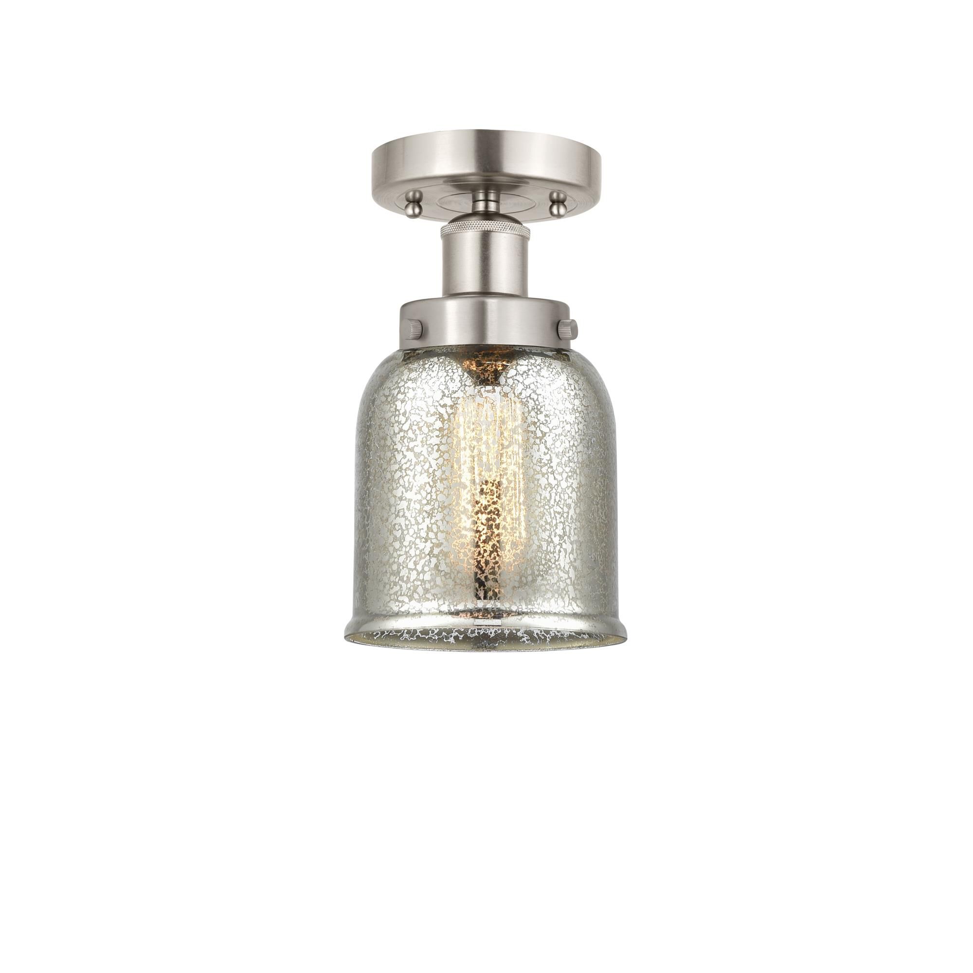Shown in Brushed Satin Nickel, Mercury finish and Mercury glass and Mercury Glass shade