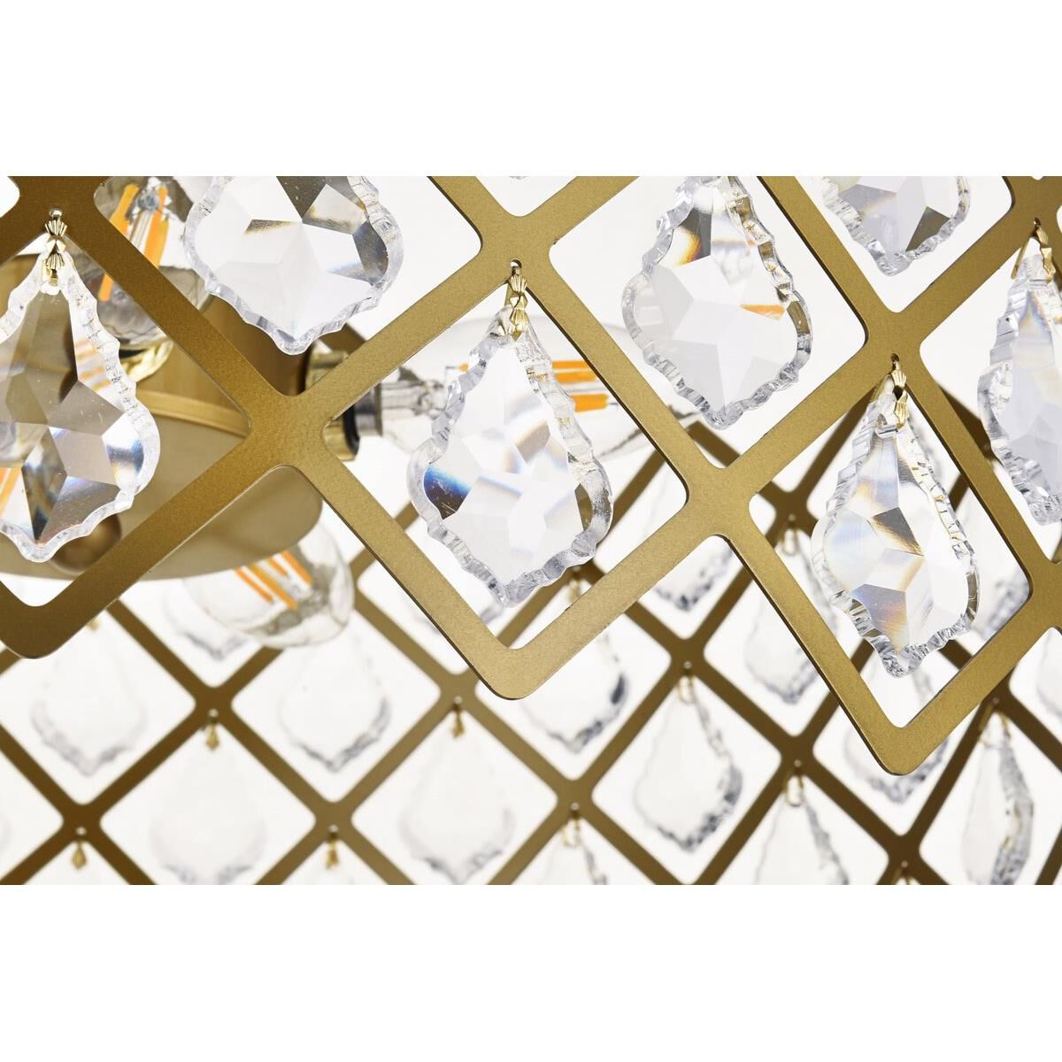 Shown in Brass finish and Royal Cut Clear crystal