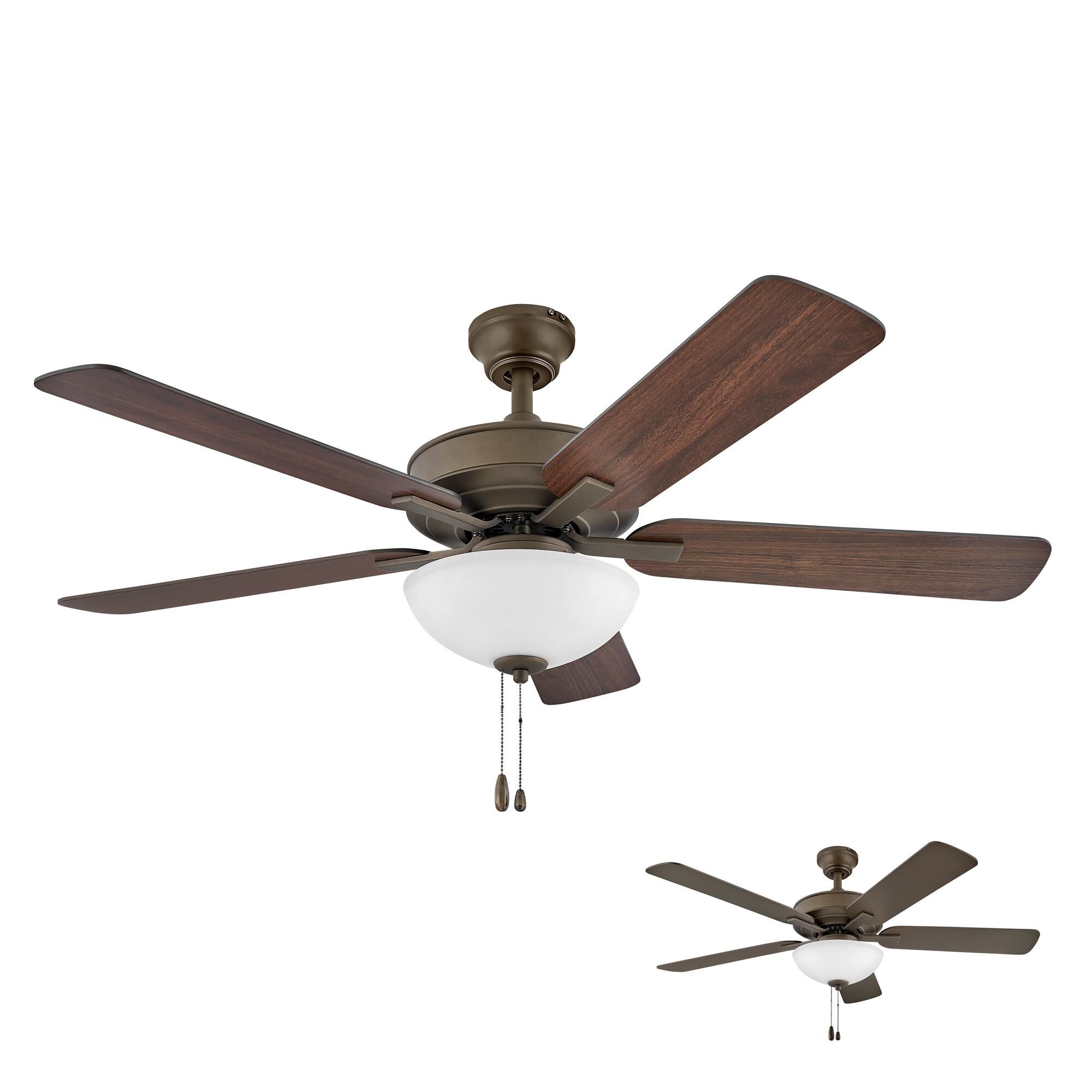 Metro Illuminated 52 Inch Ceiling Fan with Light Kit,