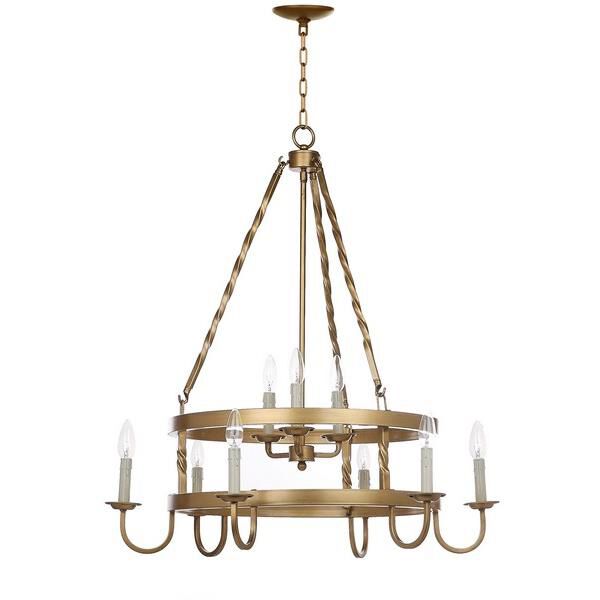 Crowley Adjustable 31 Inch 9 Light Chandelier by Safavieh