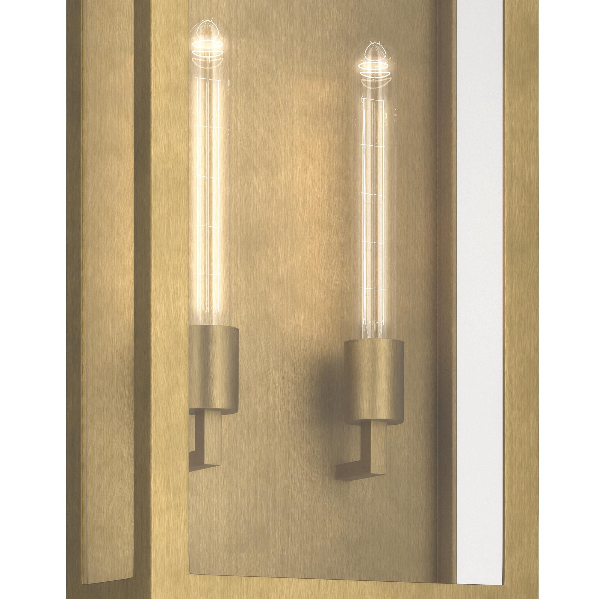 Shown in Natural Brass finish and Clear glass