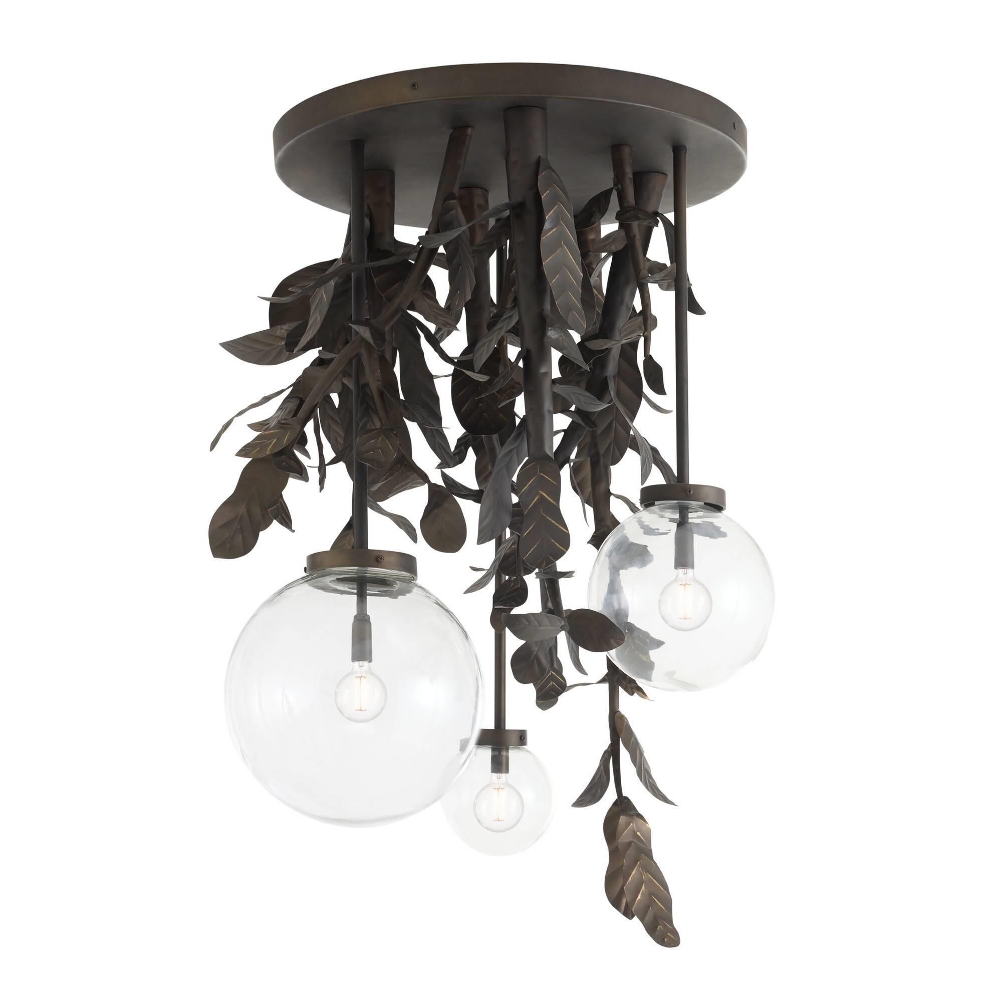 Shown in Bronze finish and Clear glass