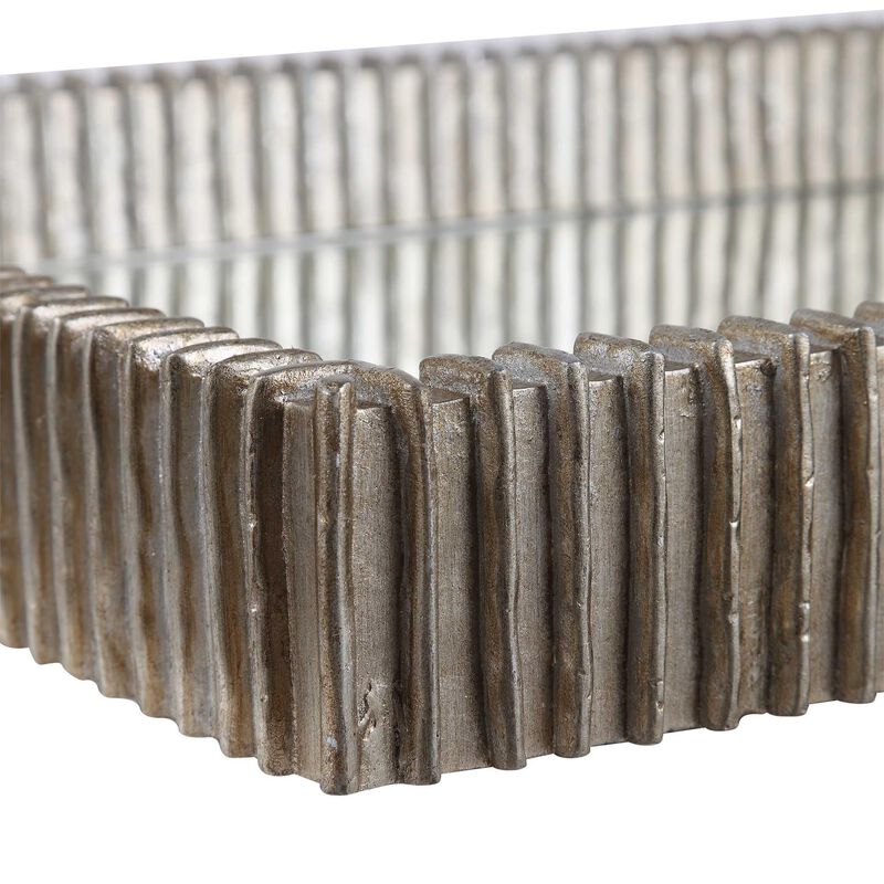 Uttermost Talmage Silver Mirrored Tray Tray by Uttermost