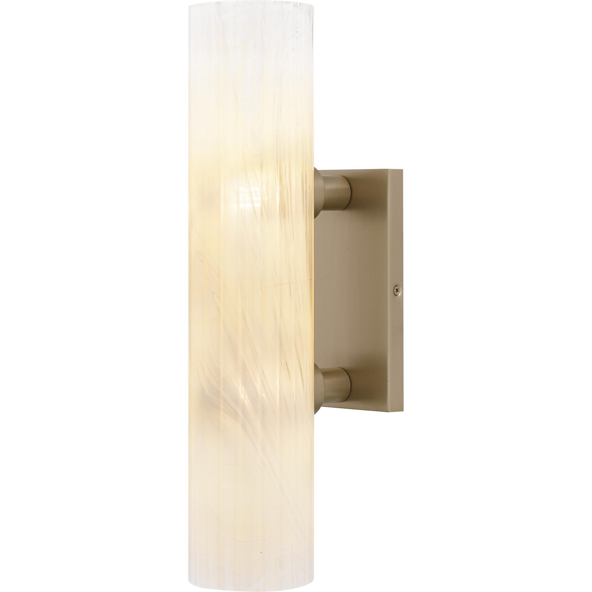 Shown in Bronze Gold finish and Clear Ribbed Swirl Glass shade