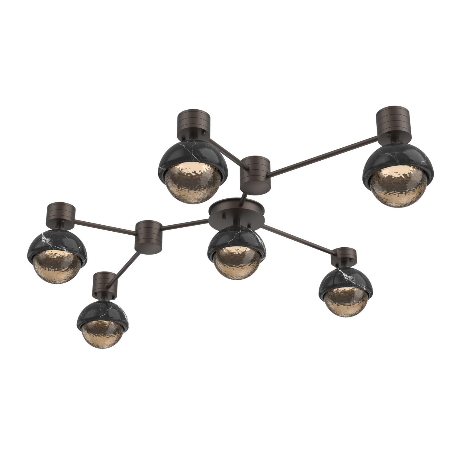 Levi Wilson Cabochon 41 Inch Flush Mount by Hammerton Studio