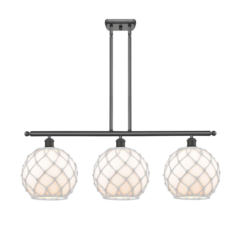 Bruno Marashlian Large Farmhouse Rope 37 Inch Linear Suspension Light by Innovations Lighting