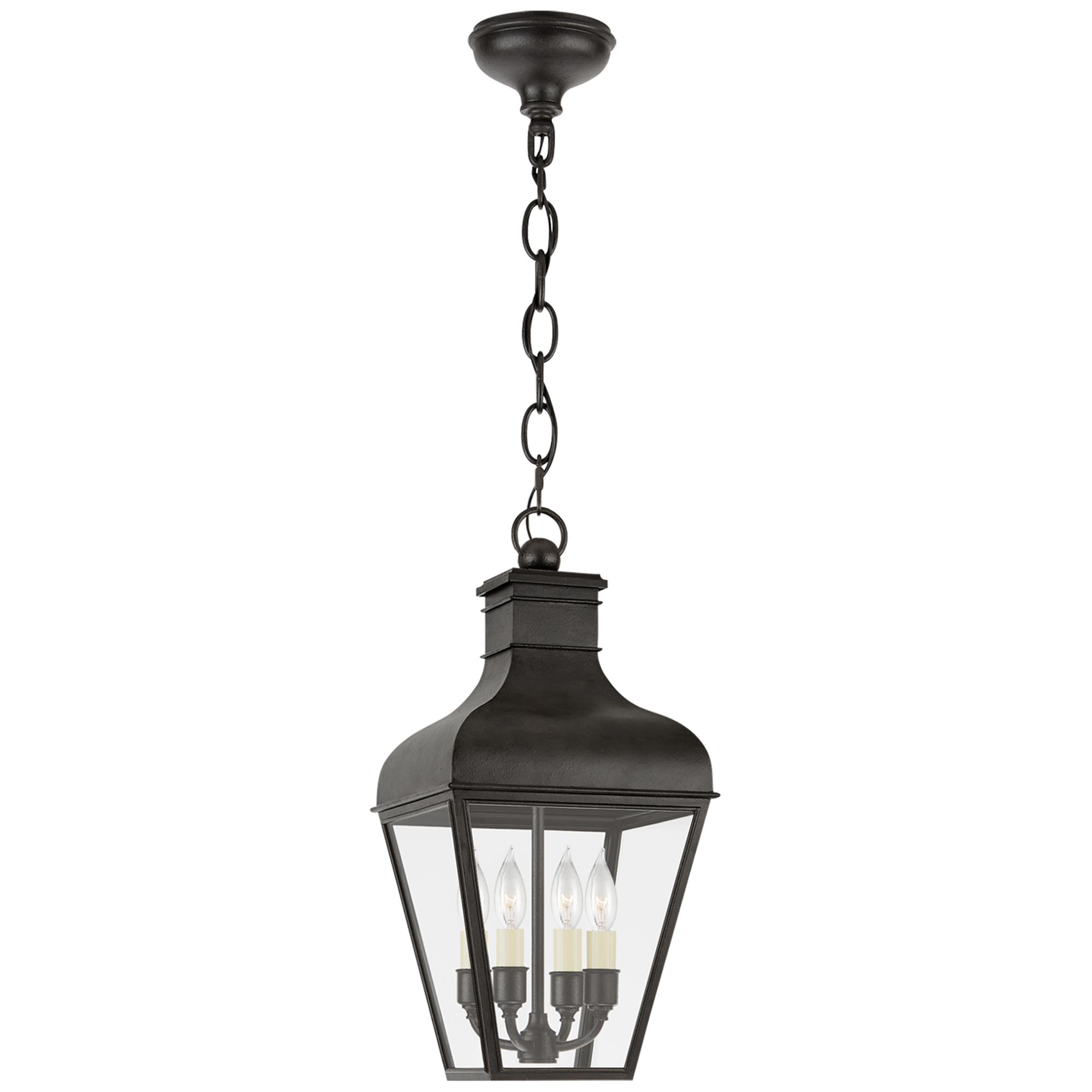 Shown in French Rust finish and Clear glass and Clear Glass shade
