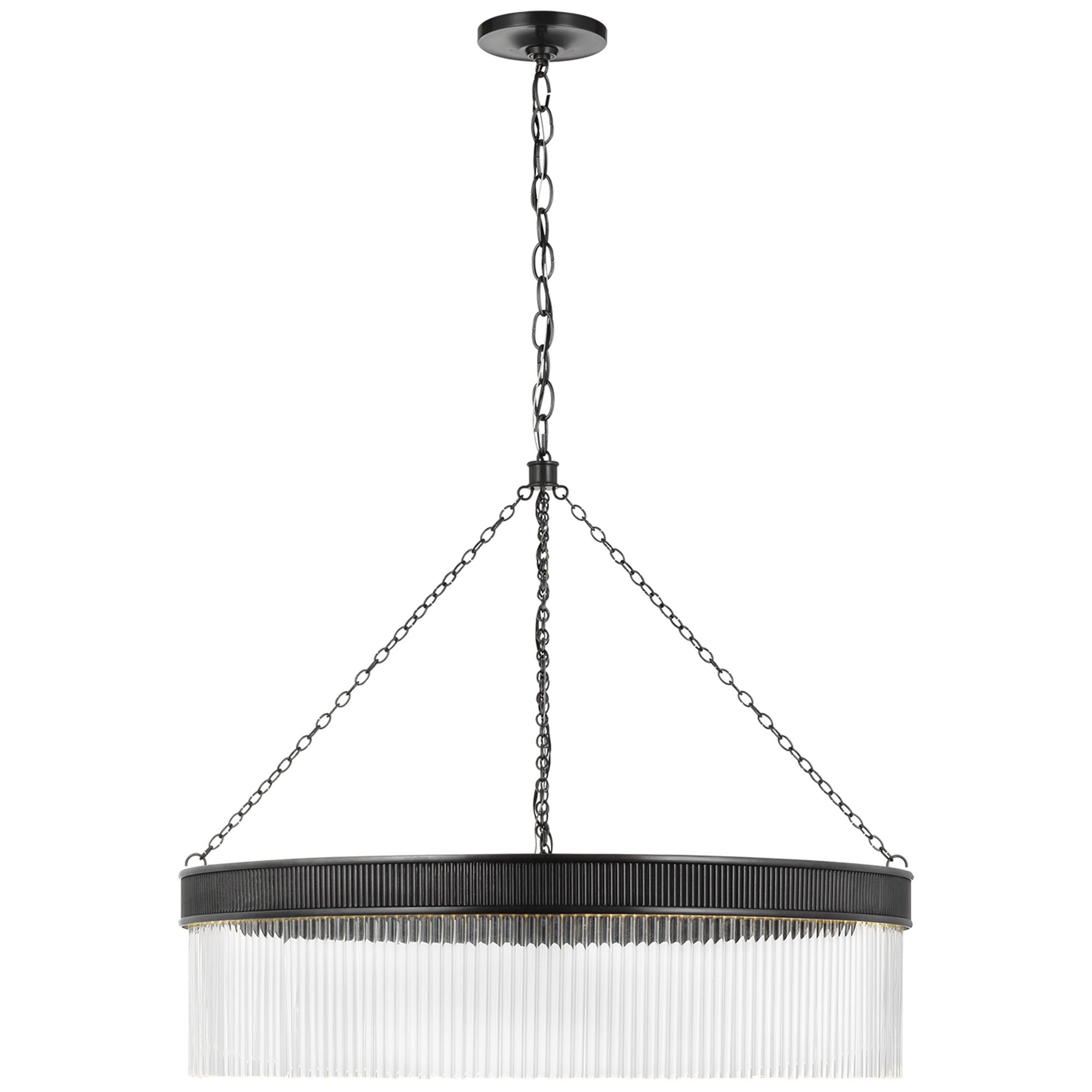 Shown in Bronze finish and Crystal Rods shade