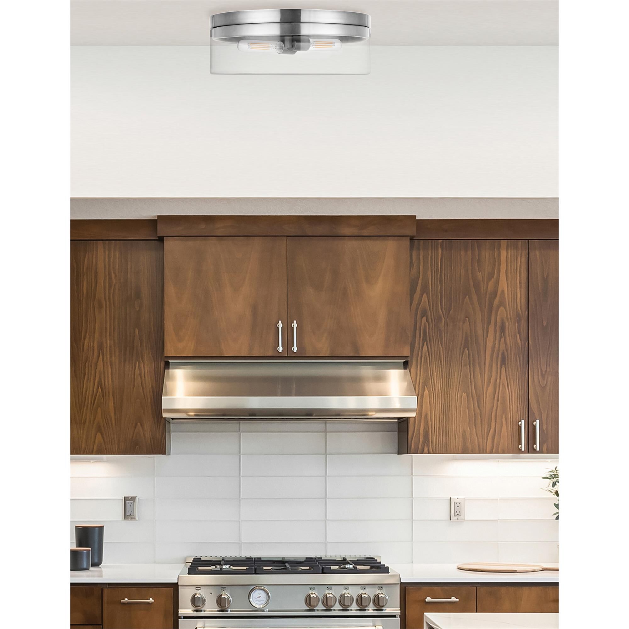 Shown in Polished Chrome finish and Clear glass