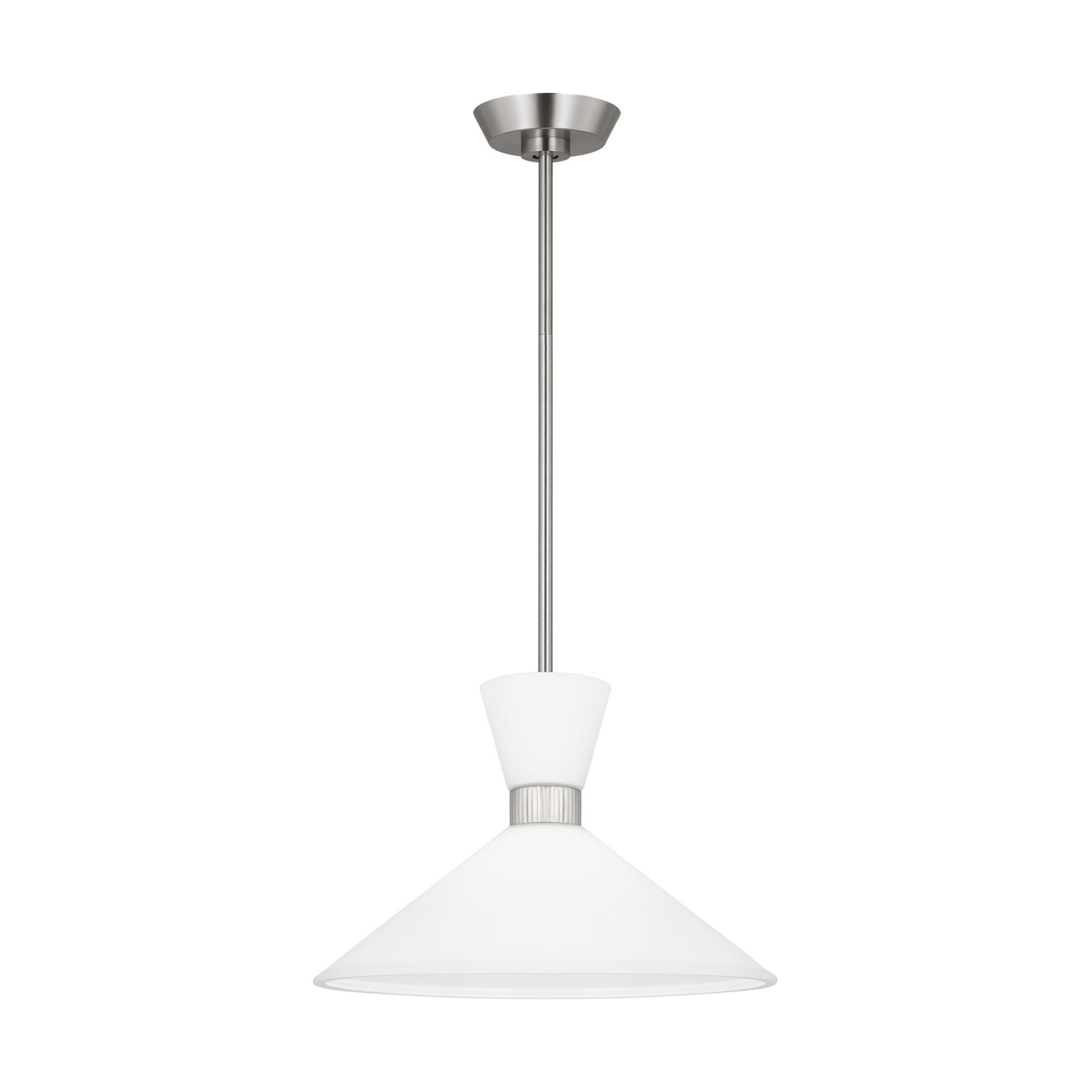 Shown in Brushed Steel finish and Etched White glass