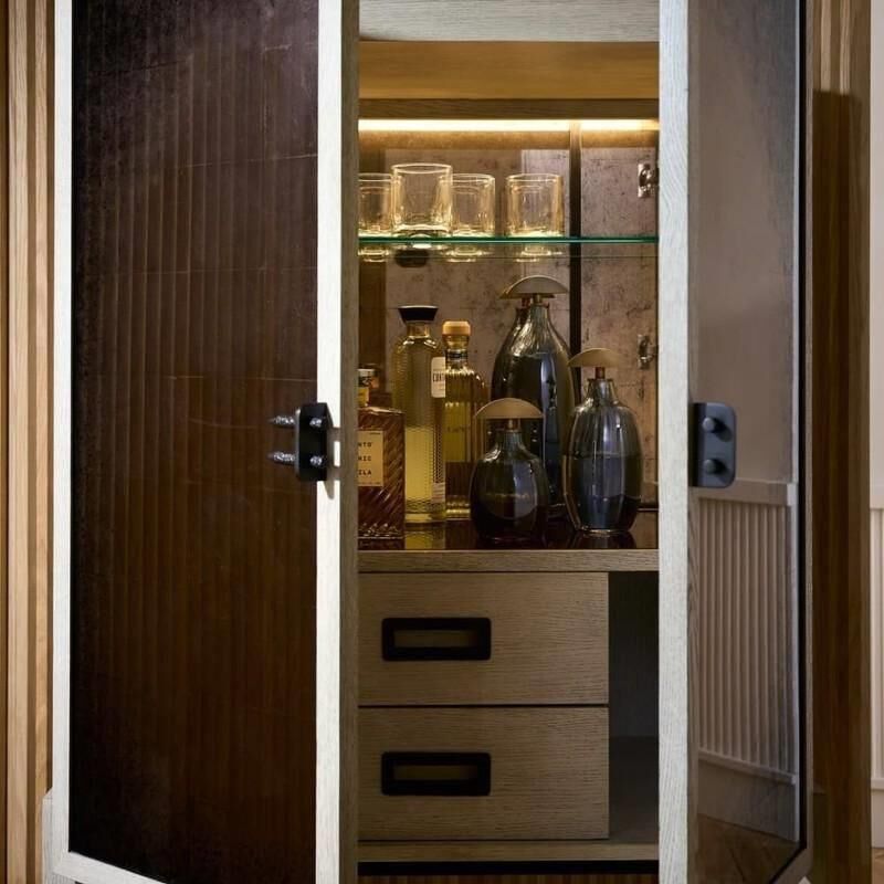 Shown in Antiqued Amber finish