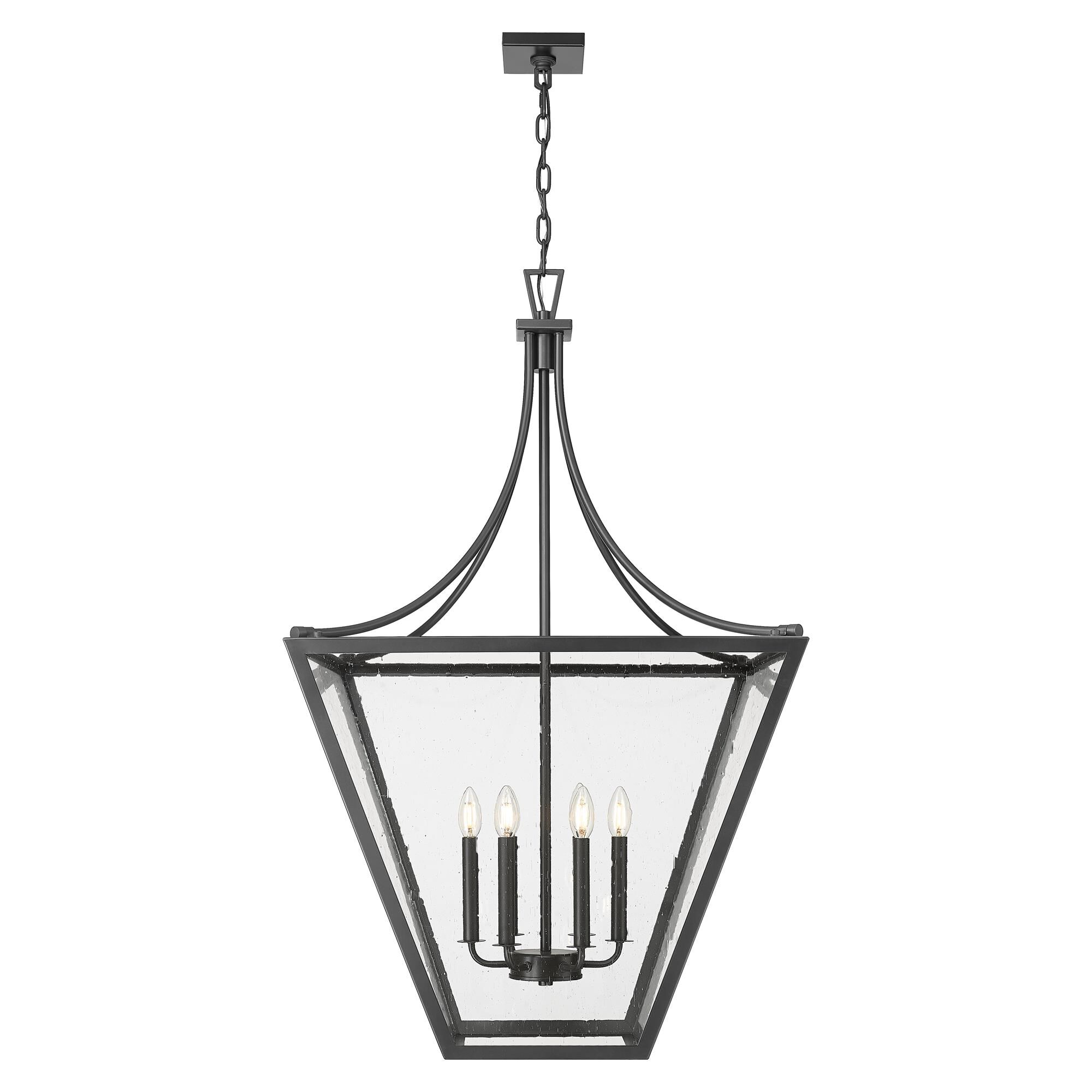 Shown in Iron Ore finish and Clear Seedy glass