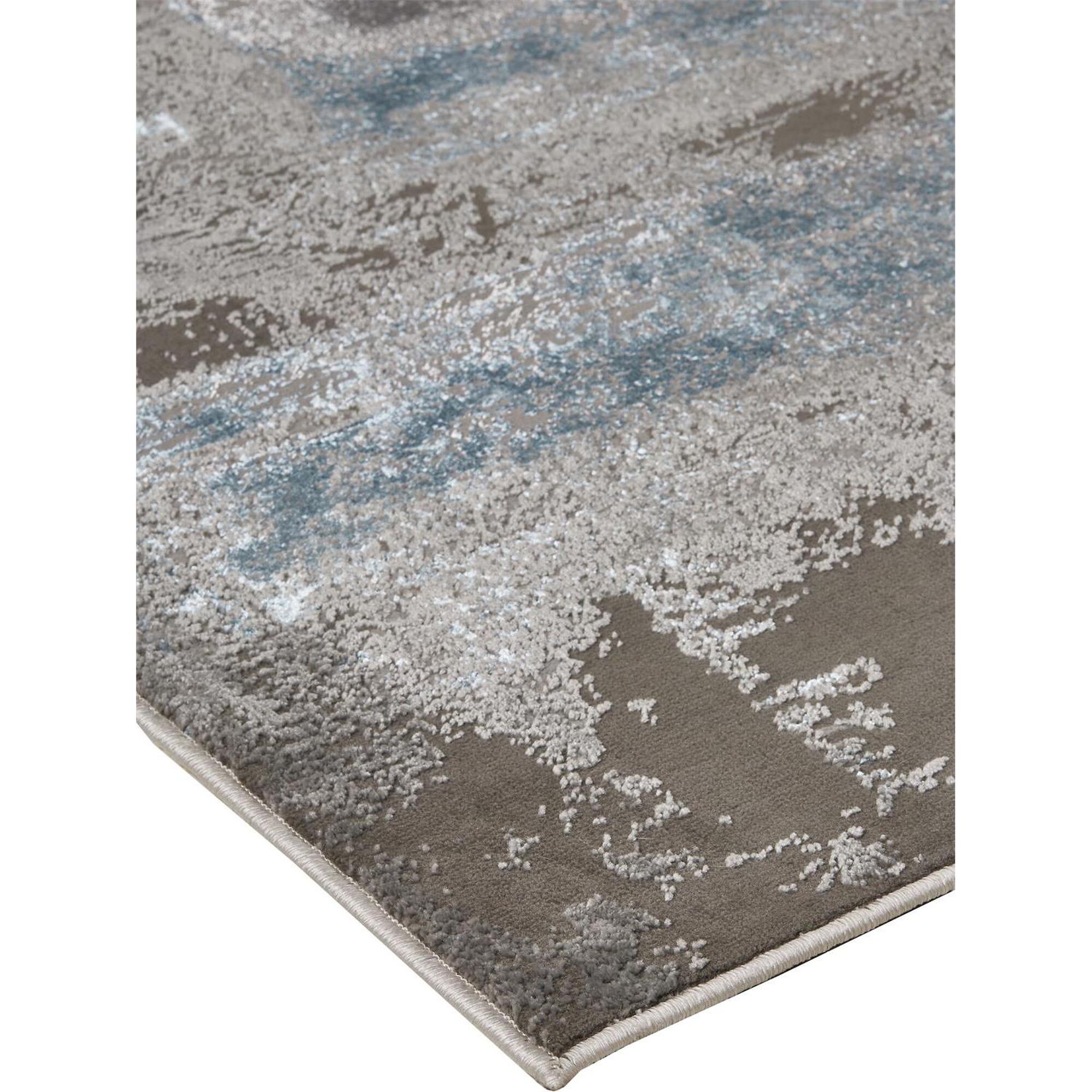 Azure Machine Woven Area Rug,