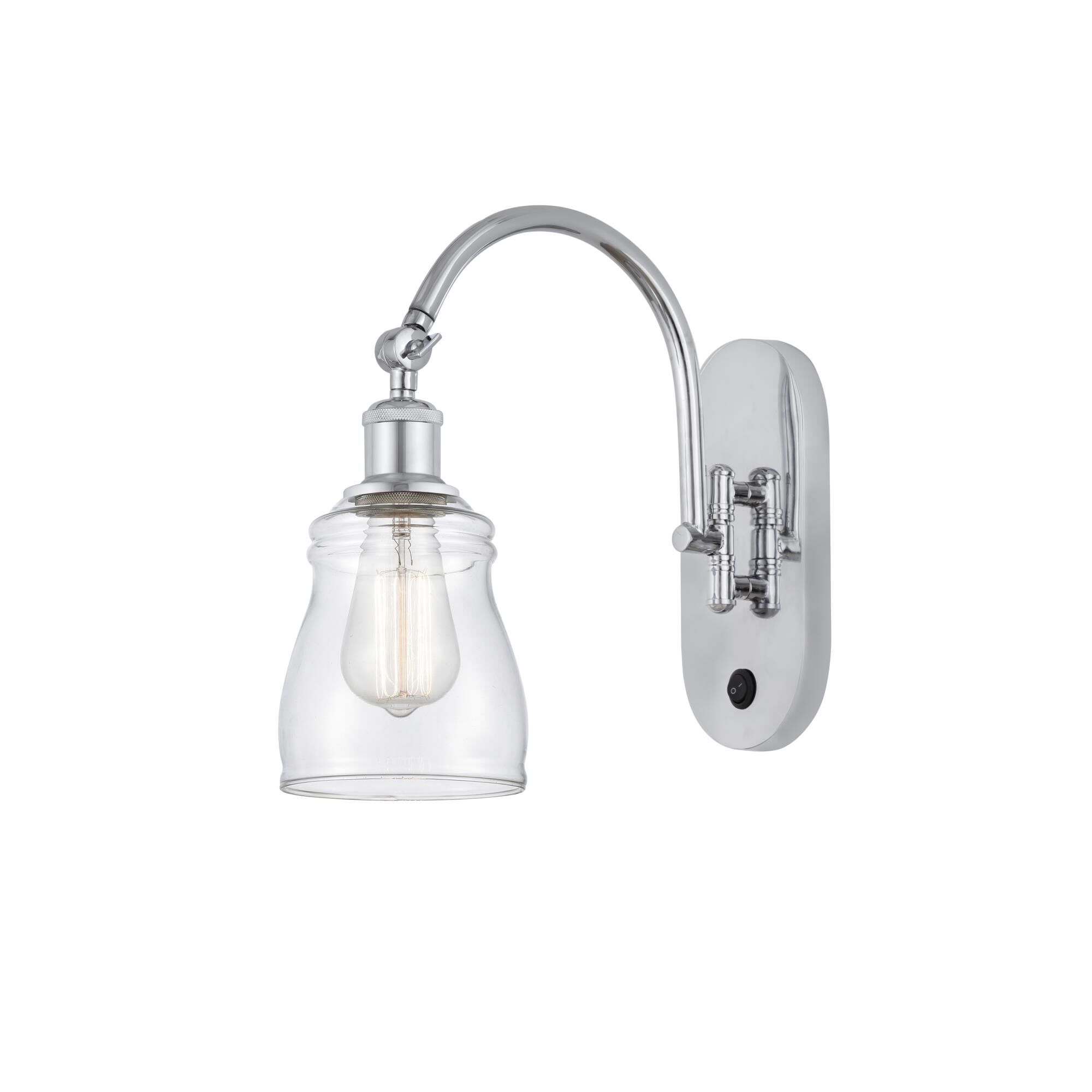 Shown in Polished Chrome finish and Clear glass