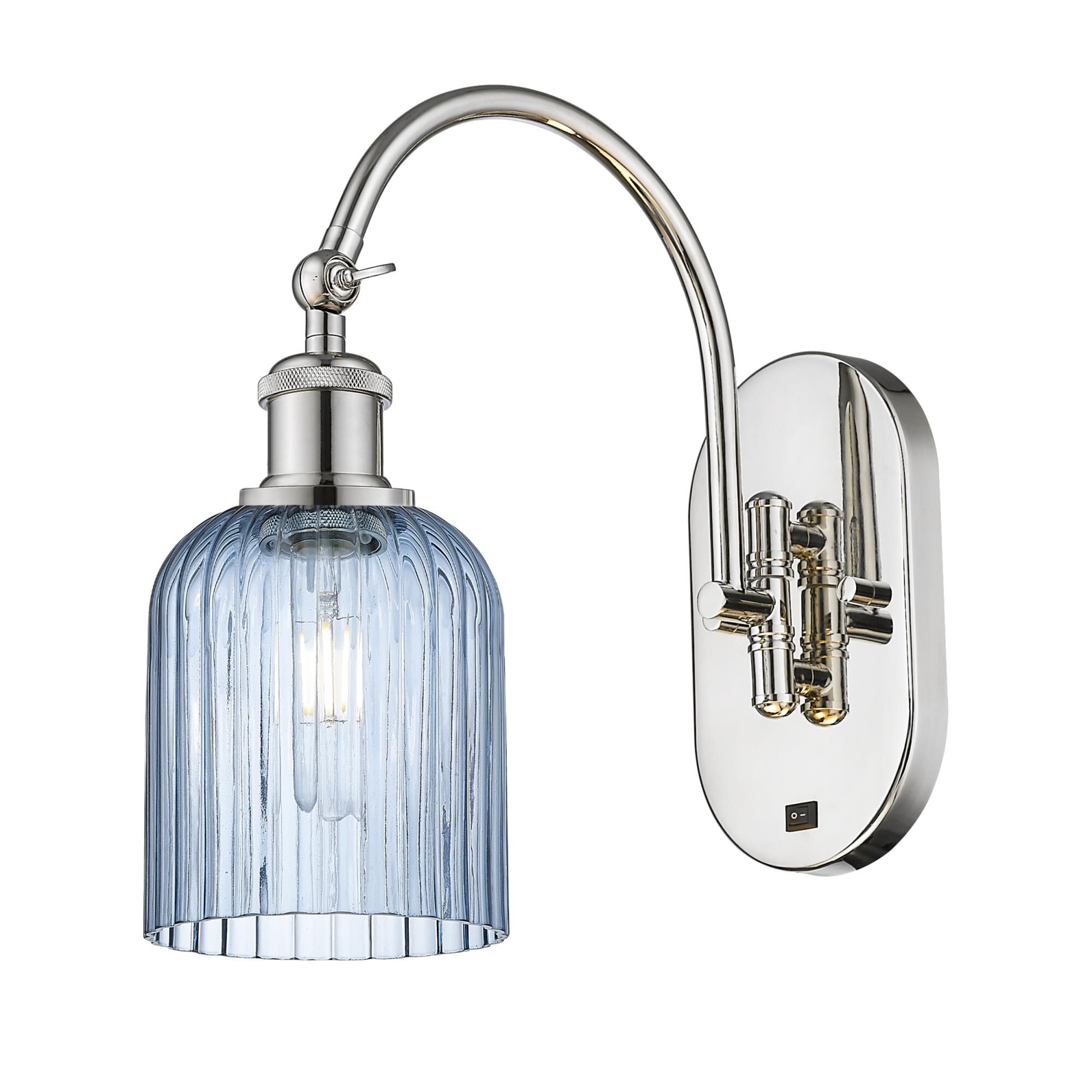 Shown in Polished Nickel finish and Princess Blue shade