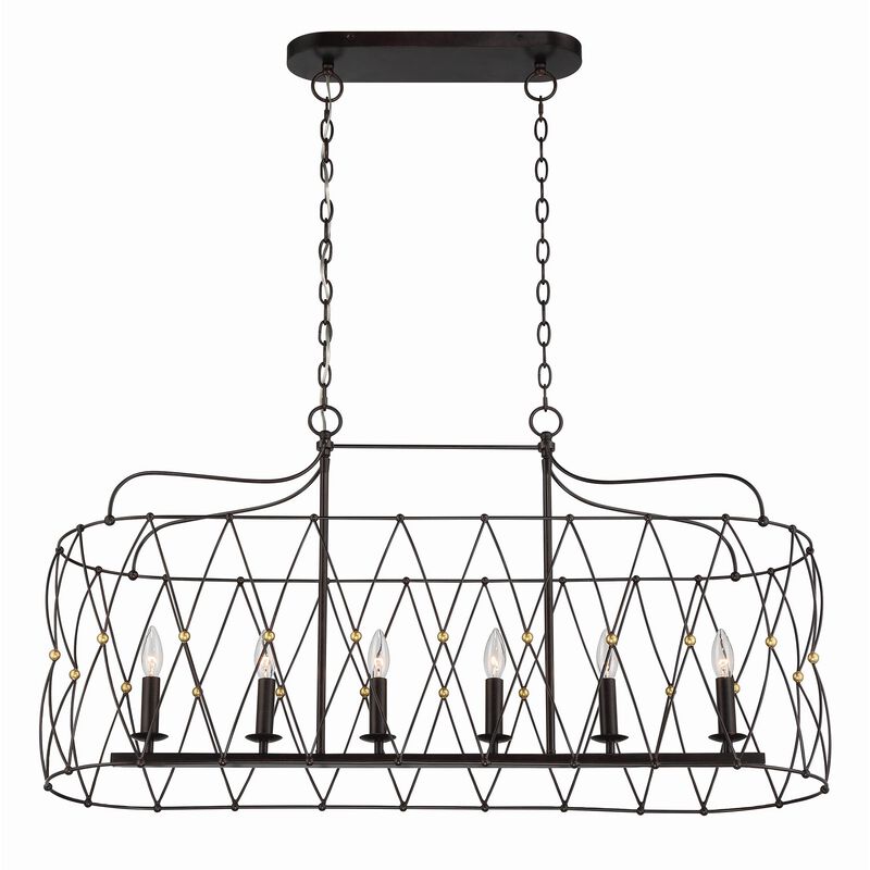 Zucca Medium Linear Chandelier by Crystorama