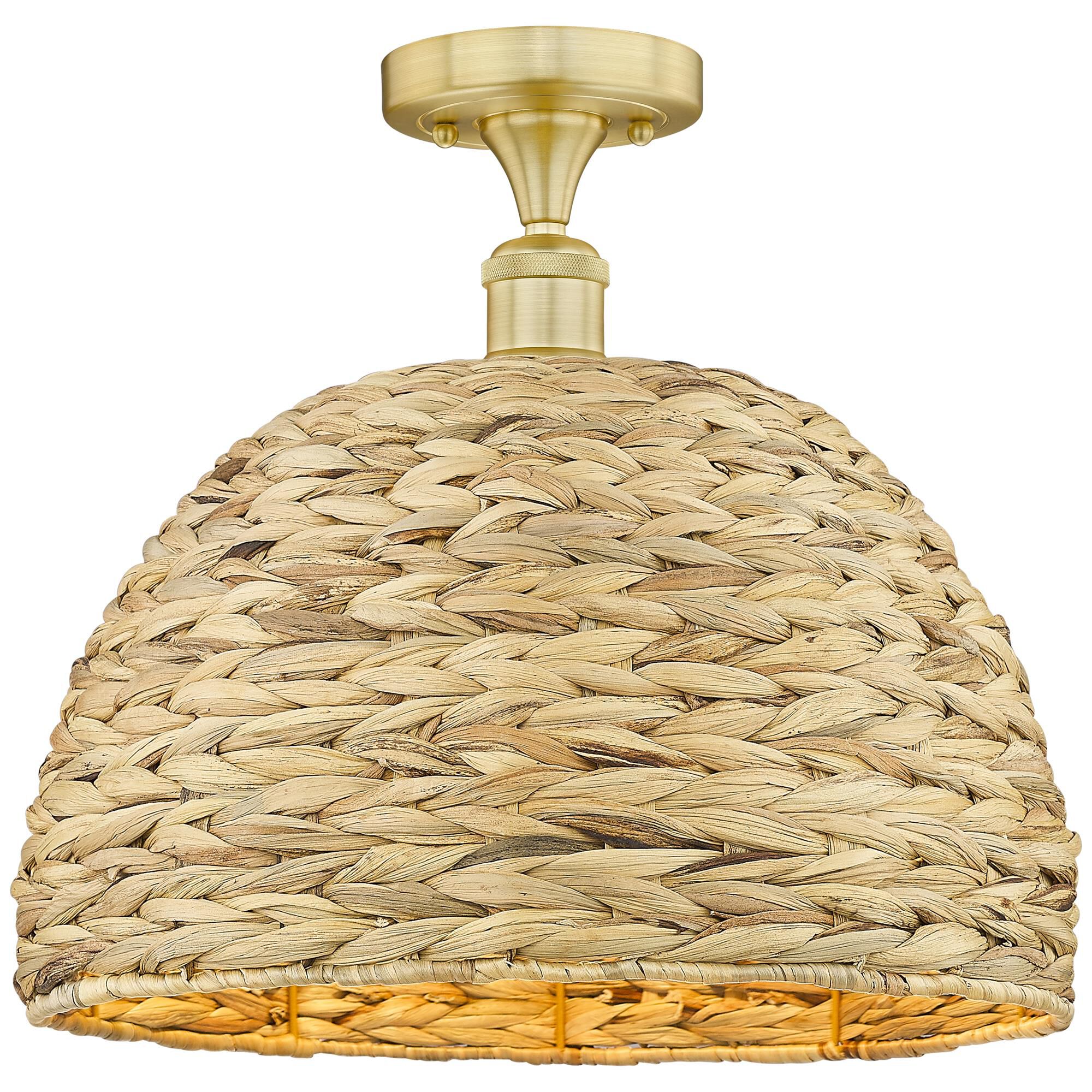 Shown in Satin Gold finish and Natural shade