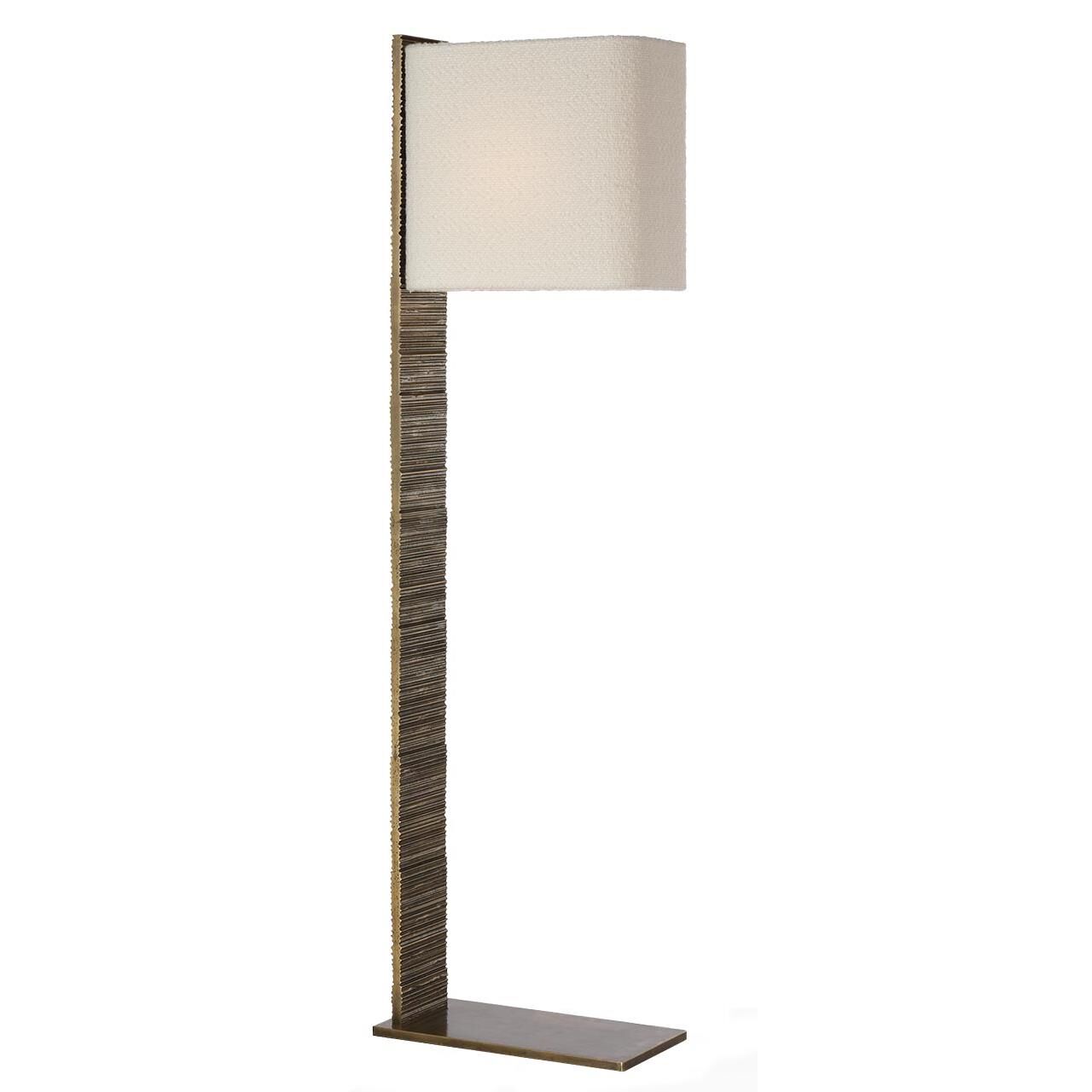 Shown in Ridged Tombac finish and Boucle Rectangle shade