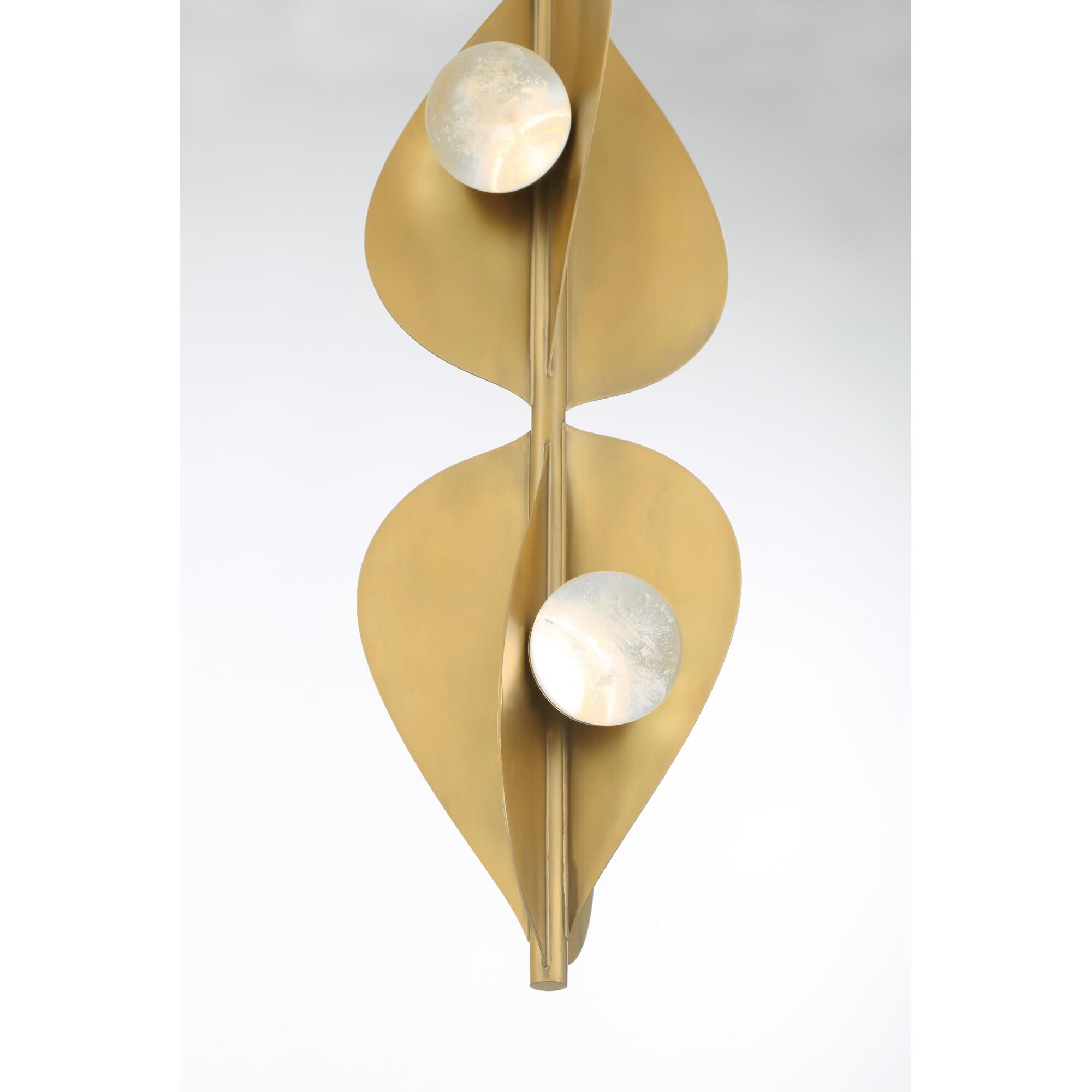 Shown in Legacy Brass finish and Snow crystal and Clear glass and Faux Cloud Glass shade