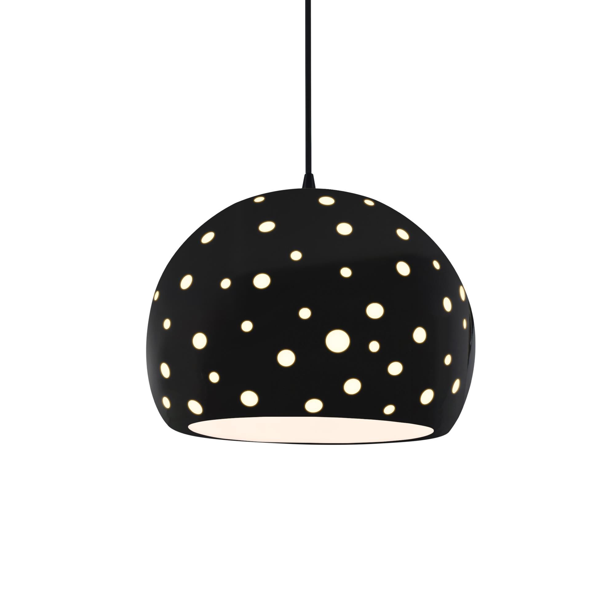 Perforated Globe 12 Inch Large Pendant by Justice Design Group