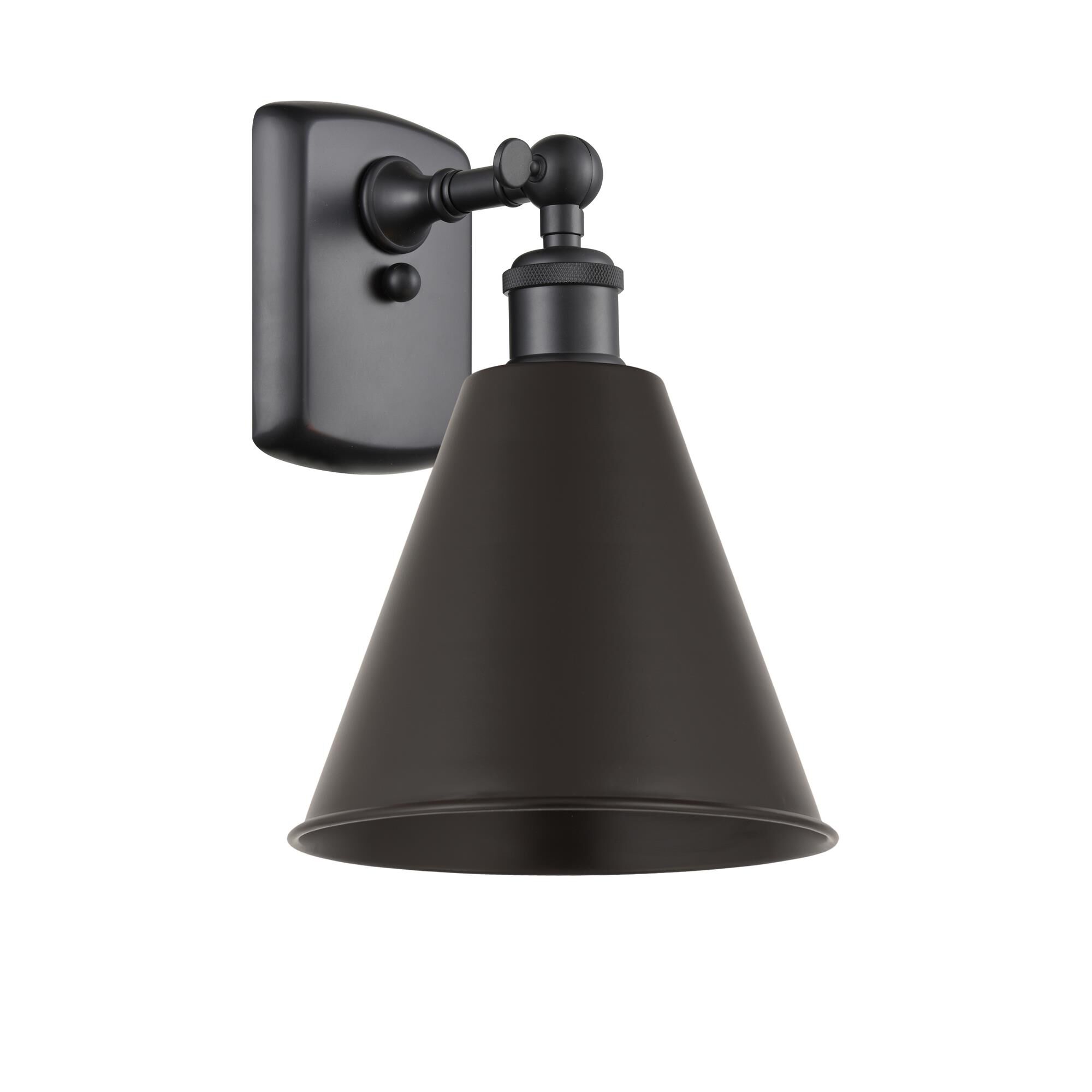 Shown in Matte Black finish and Matte Black Ballston Cone shade