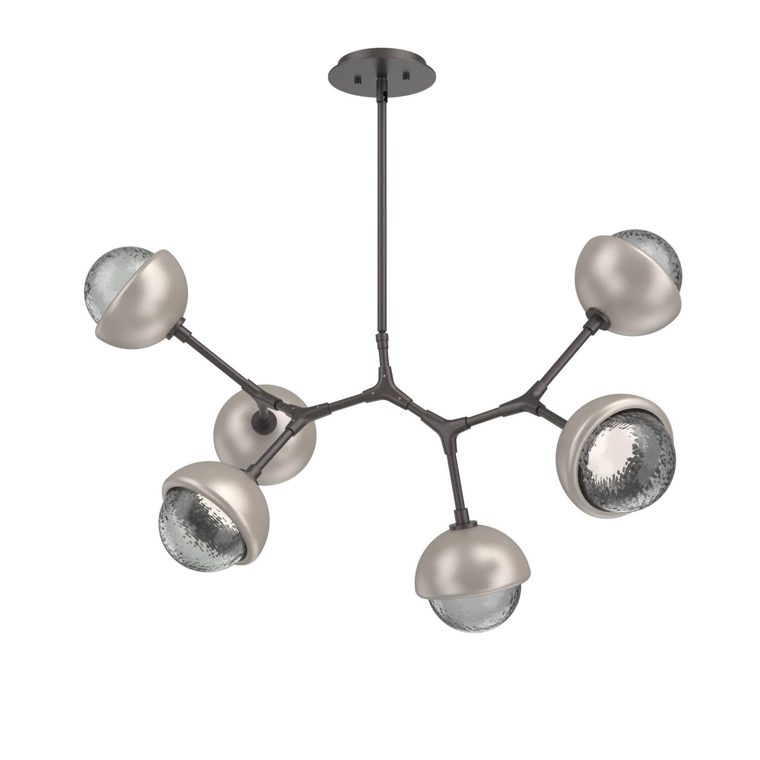 Shown in Graphite finish and Smoke glass and Beige Silver accent