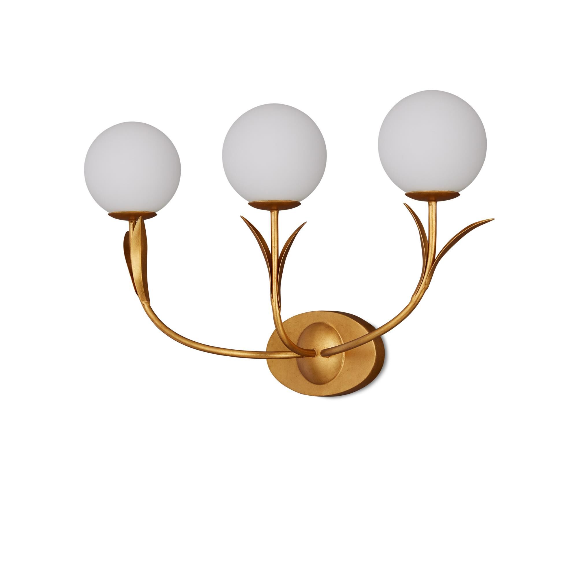 Shown in Contemporary Gold Leaf/Sugar White/Frosted White finish